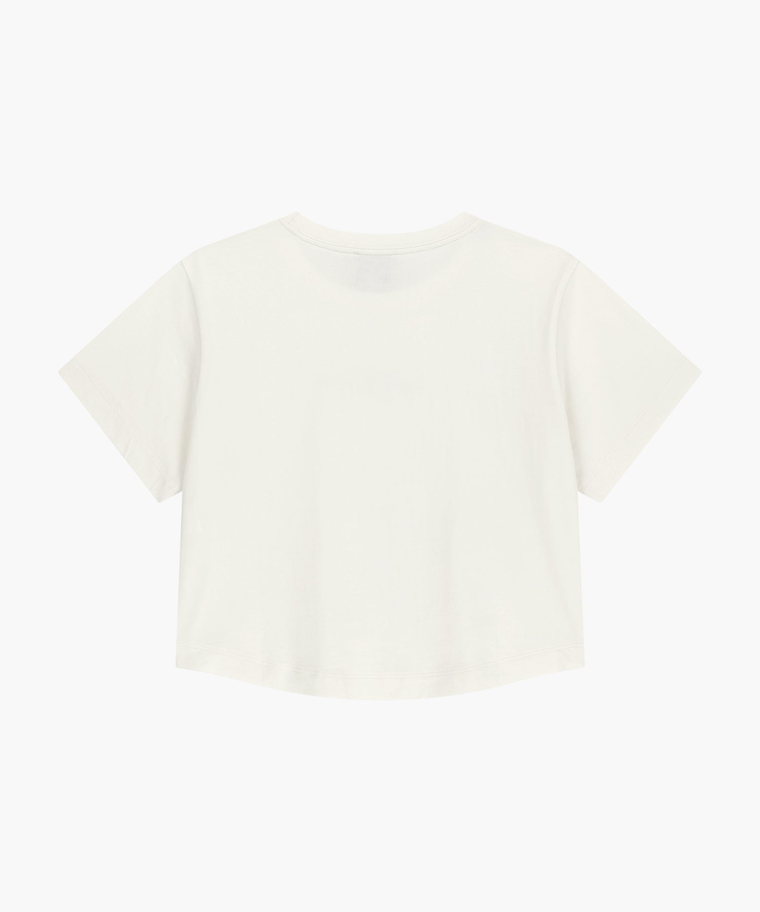 W SILVER LETTERING CROP TEE