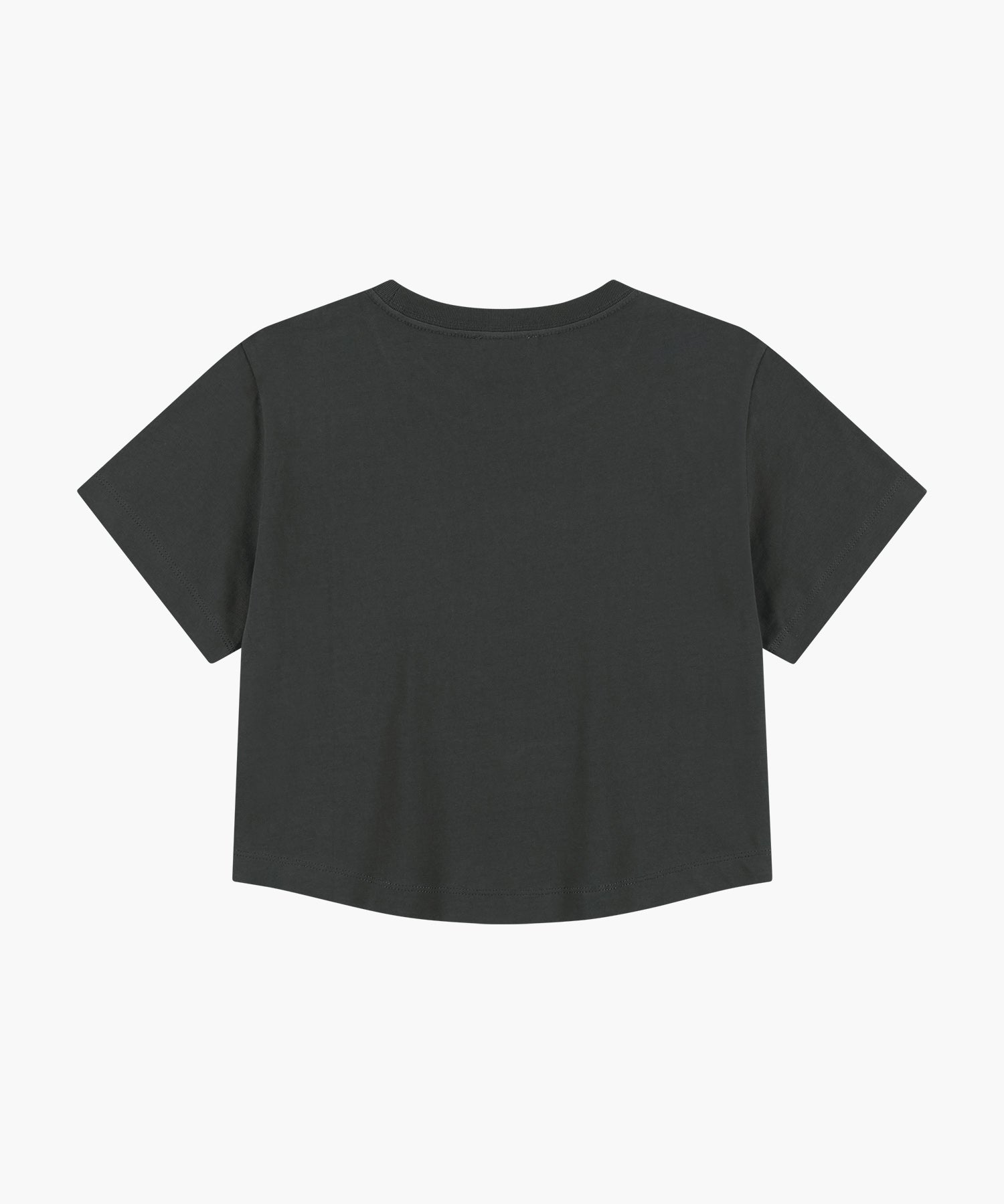 W SILVER LETTERING CROP TEE