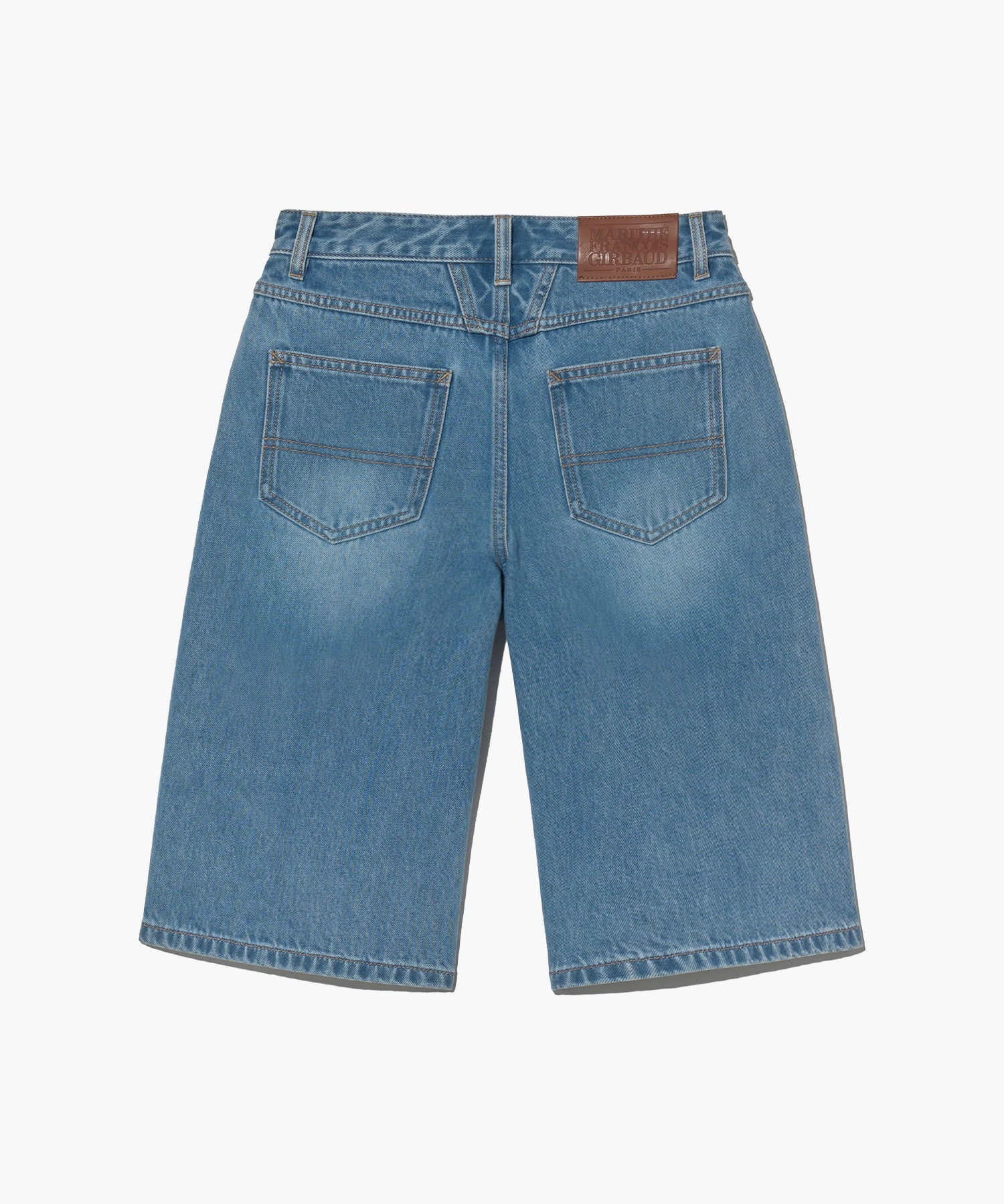 W LONG BERMUDA DENIM PANTS