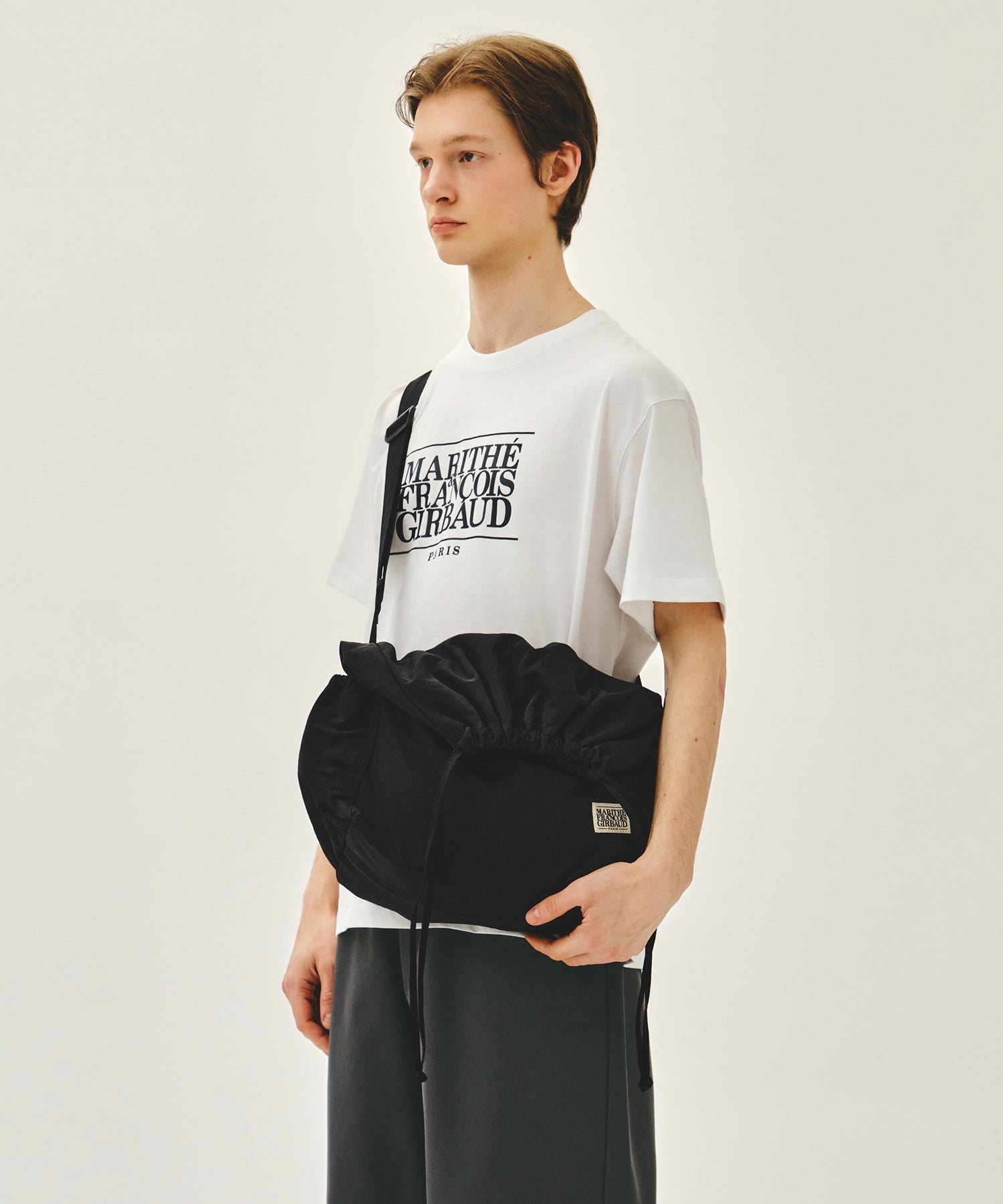 CLASSIC LOGO STRING NYLON CROSS BAG