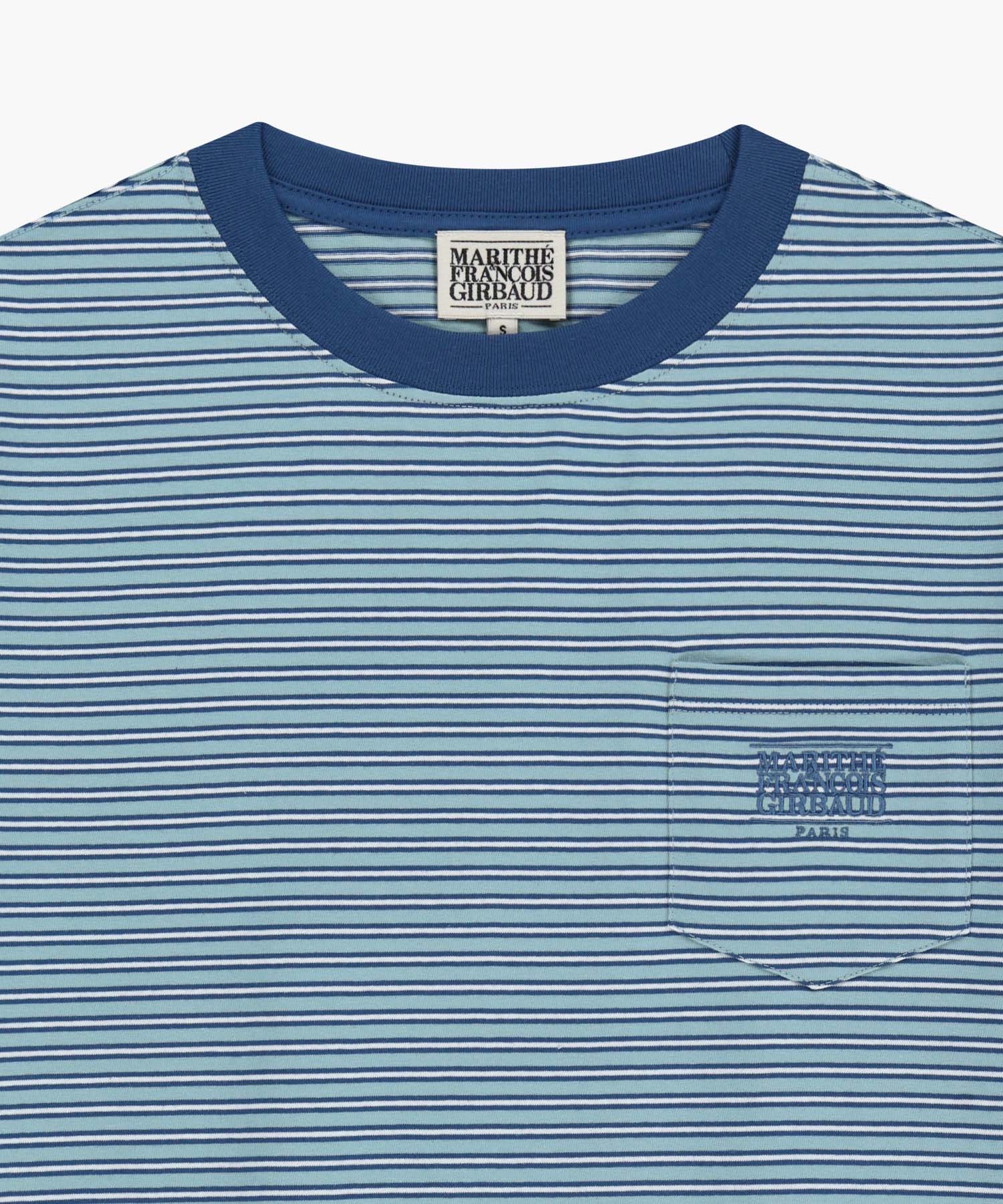 SMALL CLASSIC LOGO STRIPE RINGER TEE