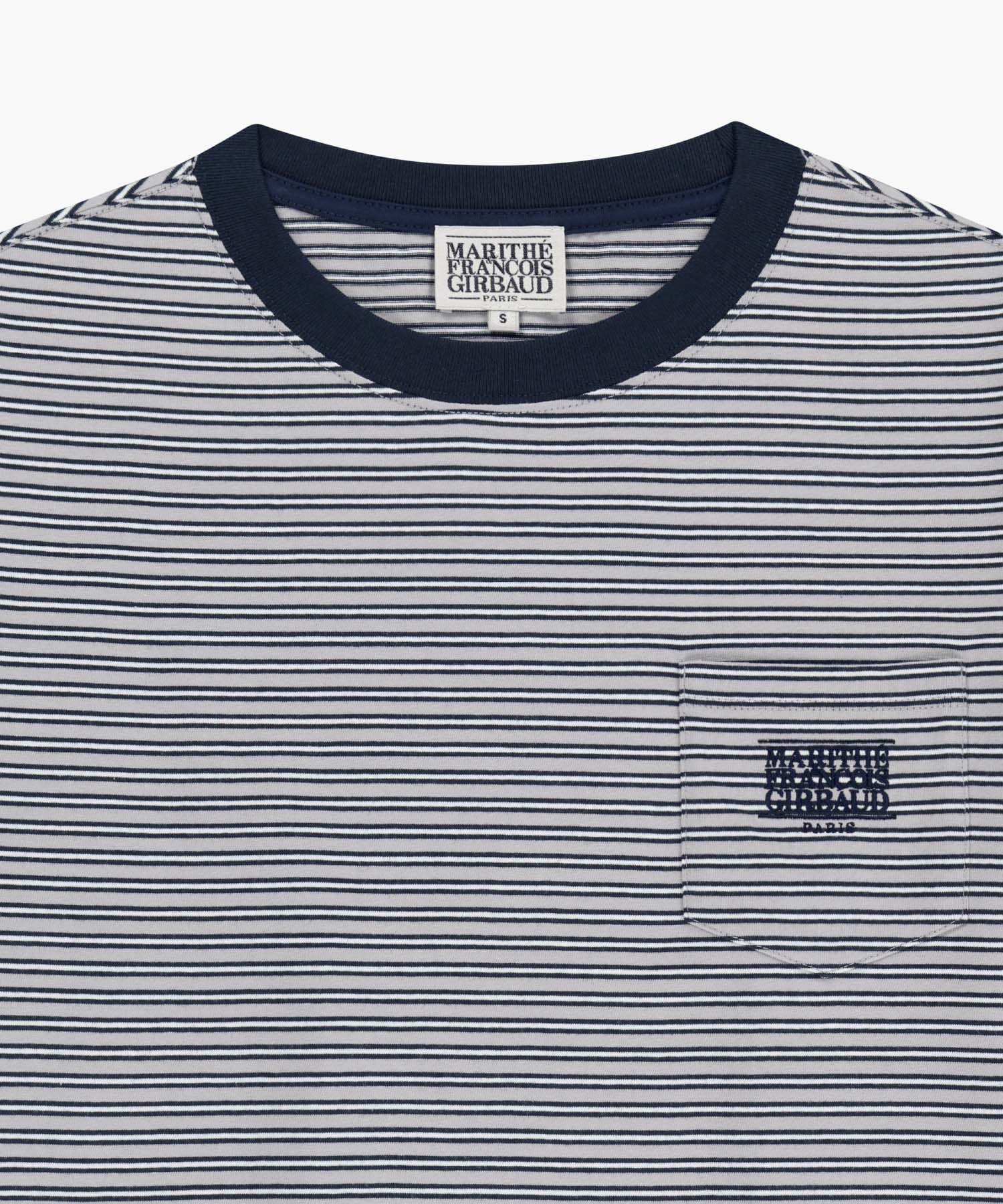 SMALL CLASSIC LOGO STRIPE RINGER TEE