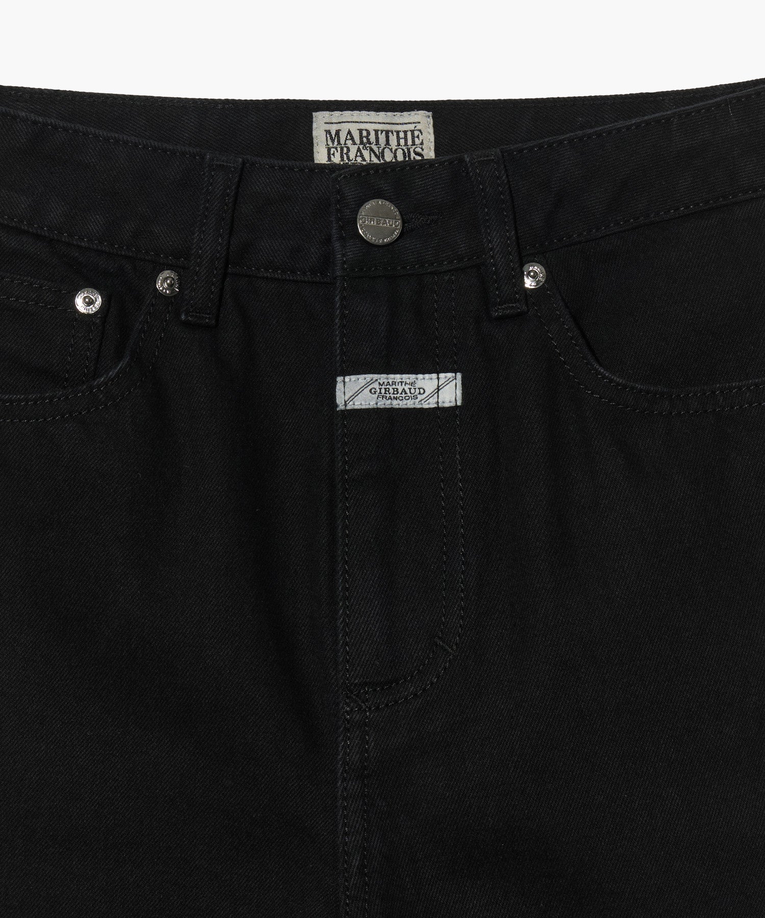 W LONG BERMUDA DENIM PANTS