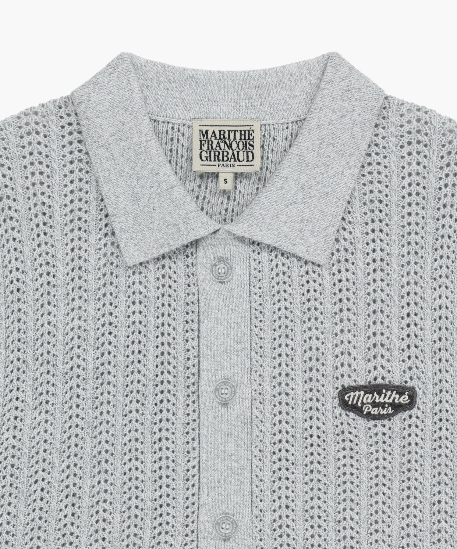 WAPPEN CROCHET HALF KNIT CARDIGAN