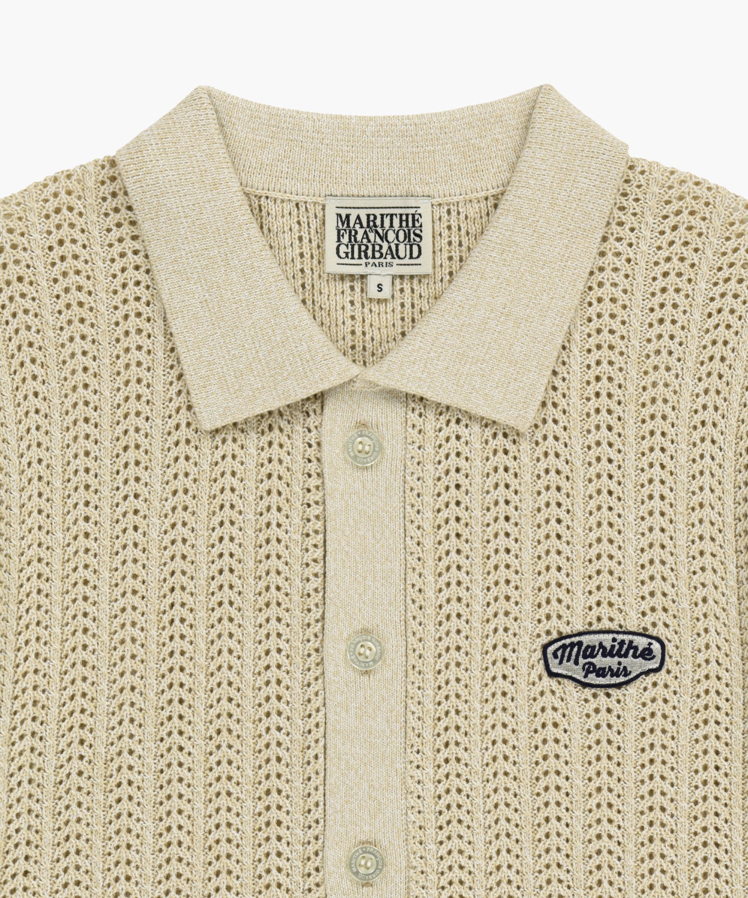 WAPPEN CROCHET HALF KNIT CARDIGAN