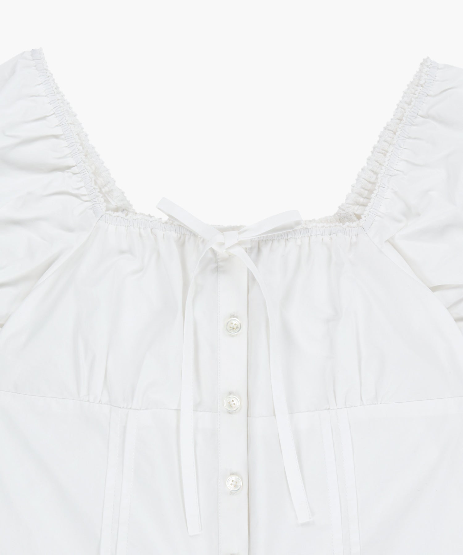 W CAP SLEEVE RIBBON BLOUSE