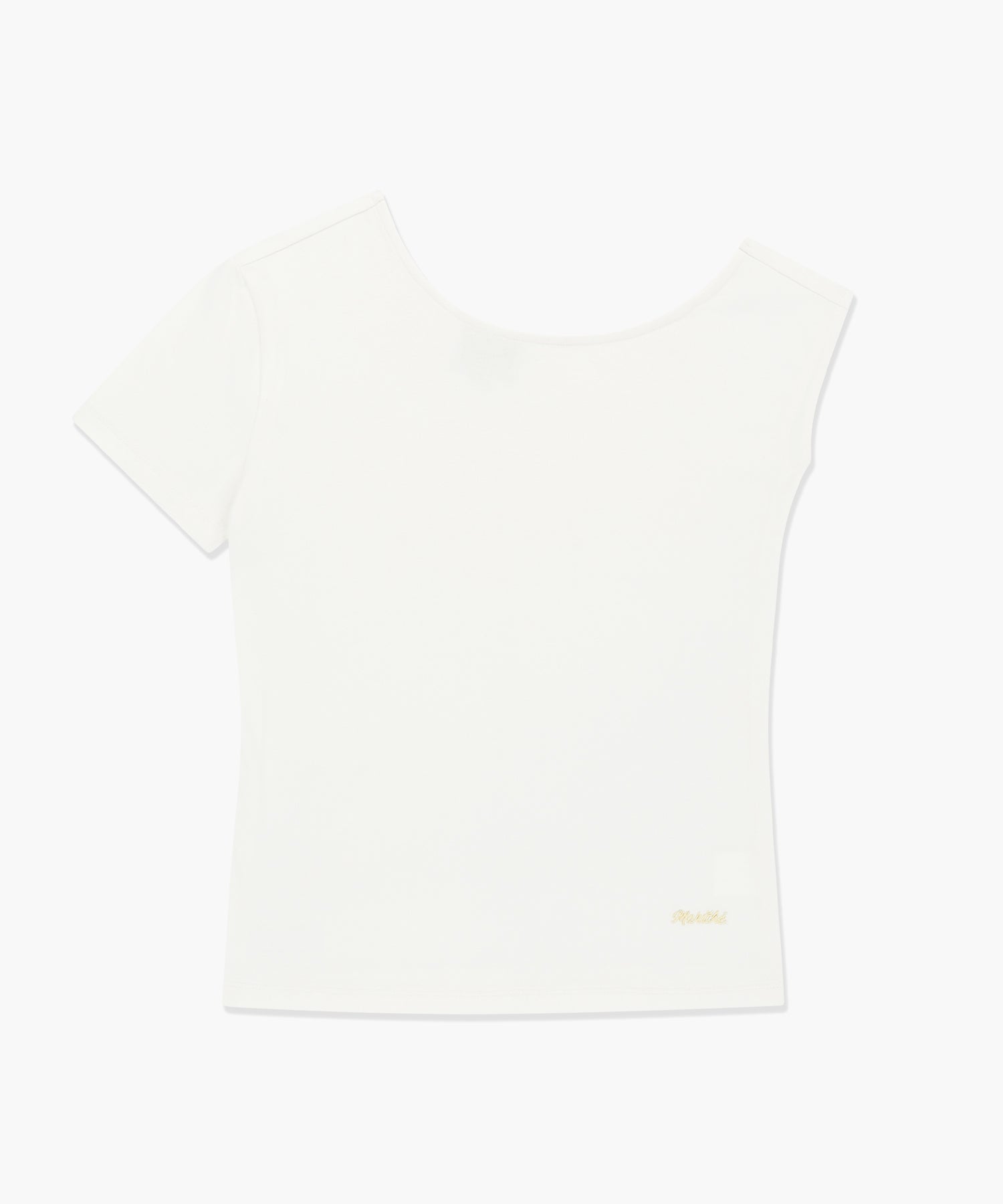 W SMALL CLASSIC LOGO ONE SHOULDER LAYERED TEE
