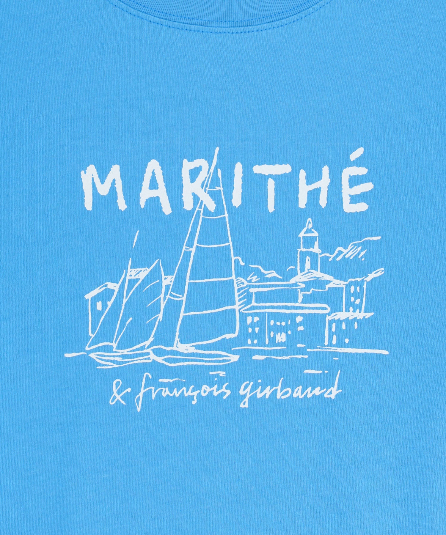 W FRENCH GRAPHIC CROP TEE