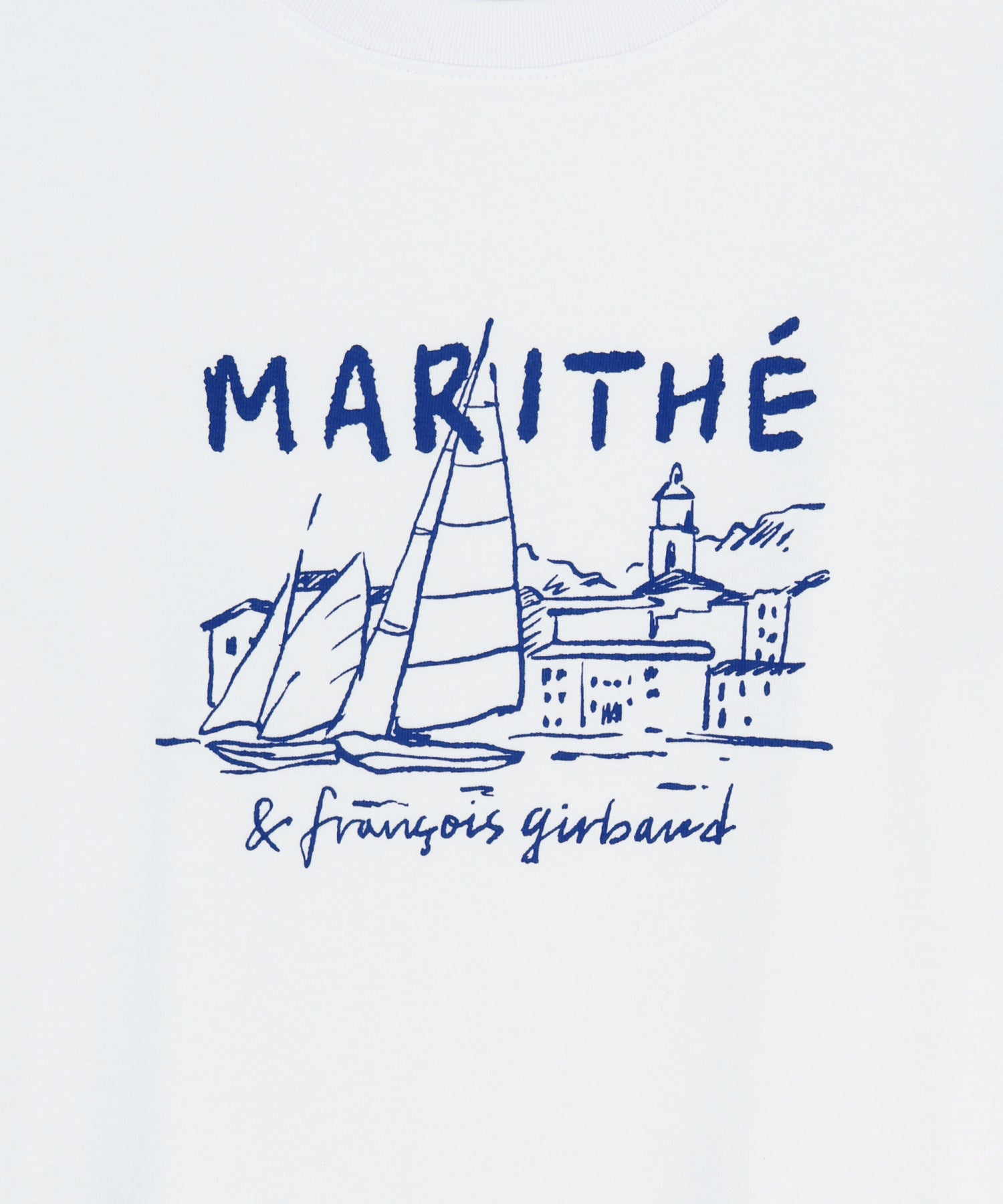 W FRENCH GRAPHIC CROP TEE