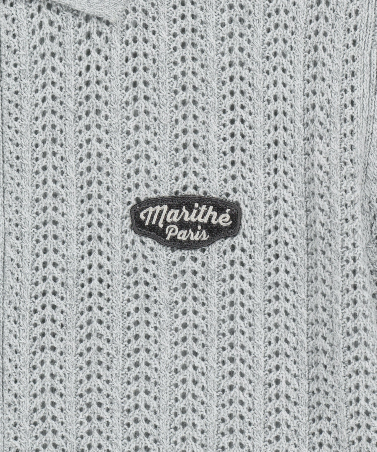 WAPPEN CROCHET HALF KNIT CARDIGAN