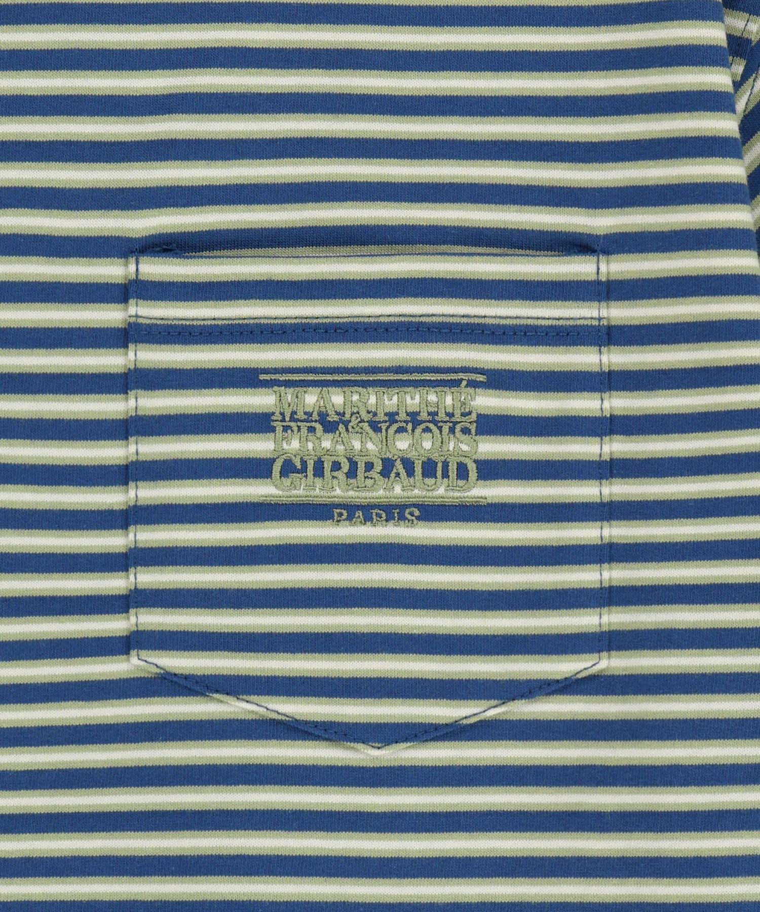SMALL CLASSIC LOGO STRIPE RINGER TEE