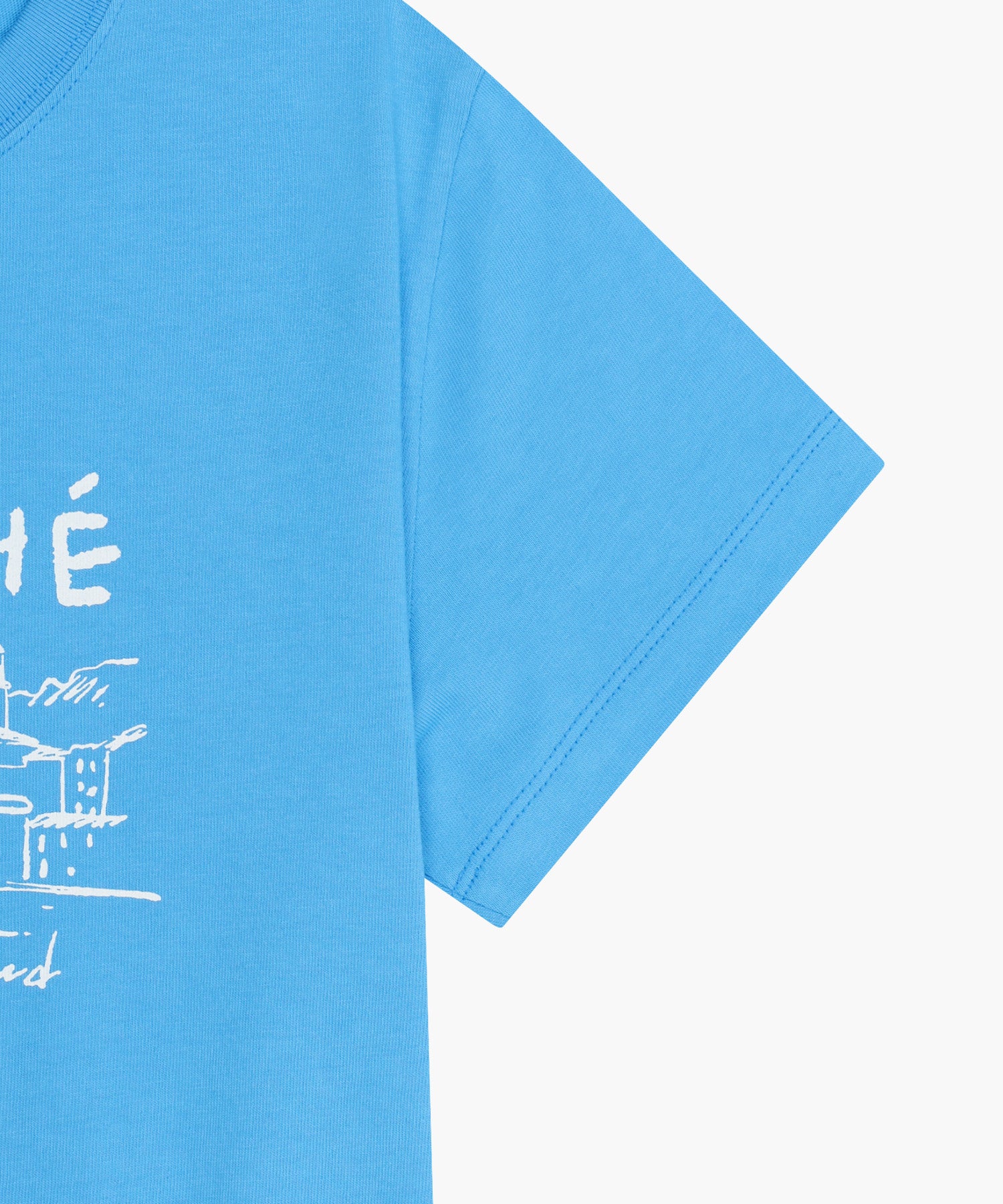 W FRENCH GRAPHIC CROP TEE