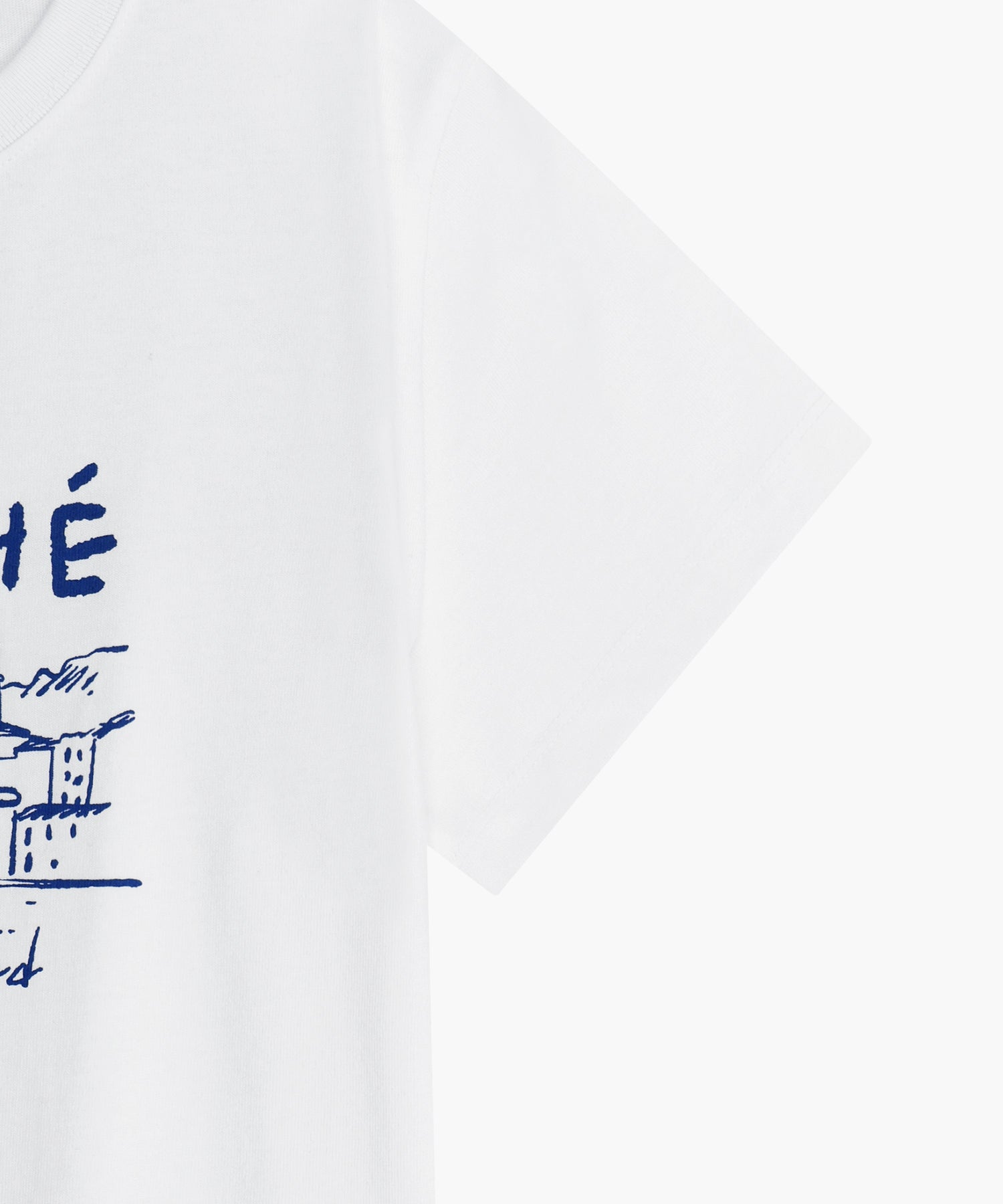 W FRENCH GRAPHIC CROP TEE