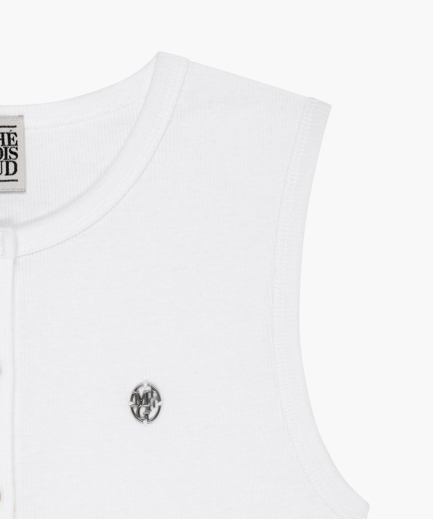 W BUTTON UP SLEEVELESS