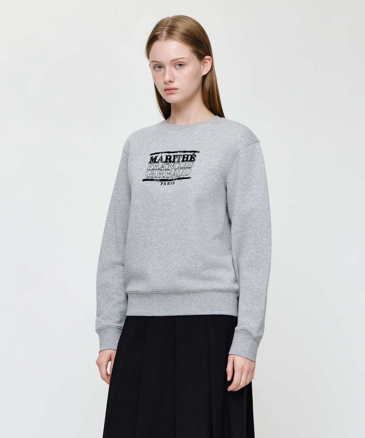 [REGEN] CLASSIC LOGO CHECK APPLIQUE SWEATSHIRT