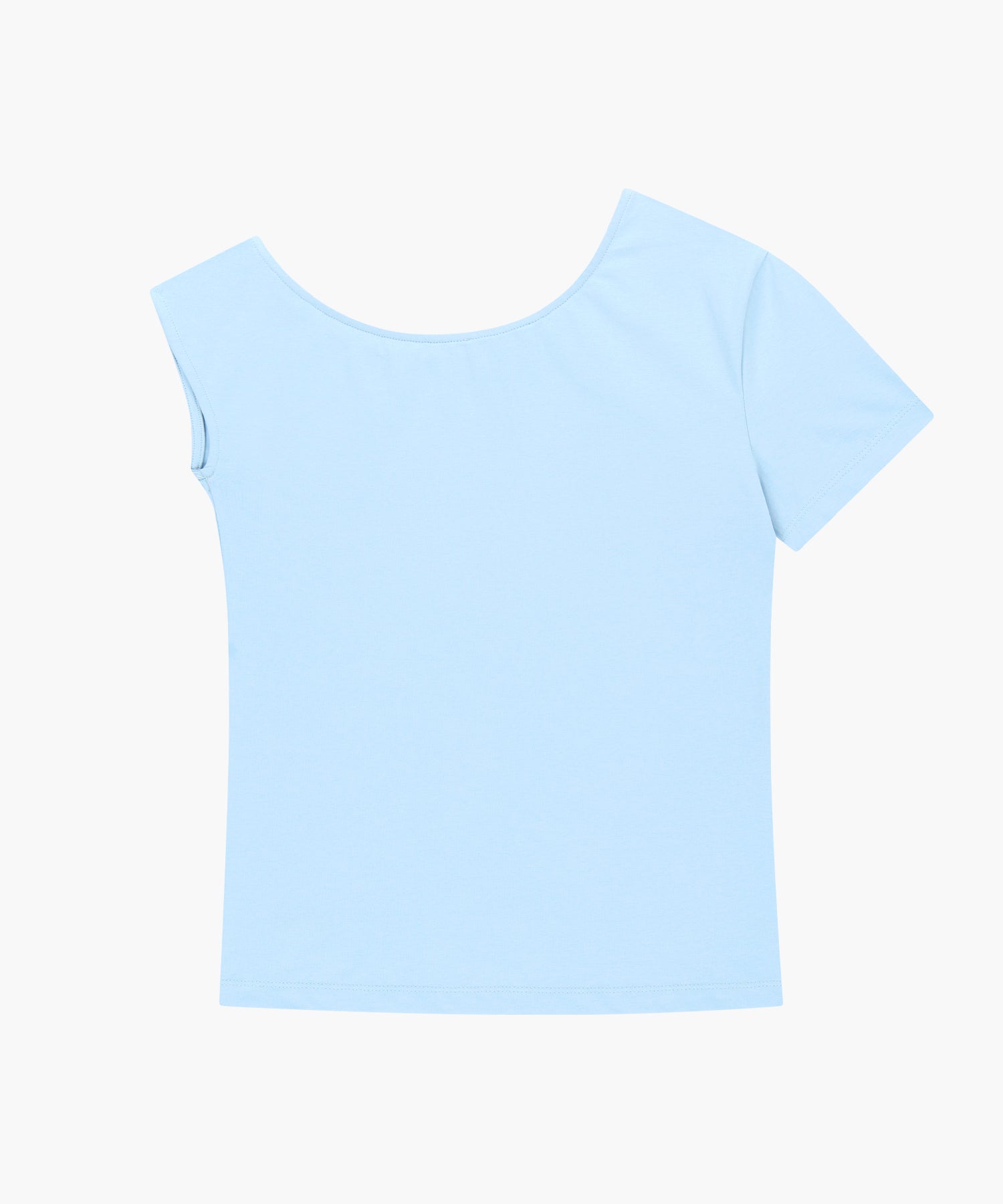 W SMALL CLASSIC LOGO ONE SHOULDER LAYERED TEE
