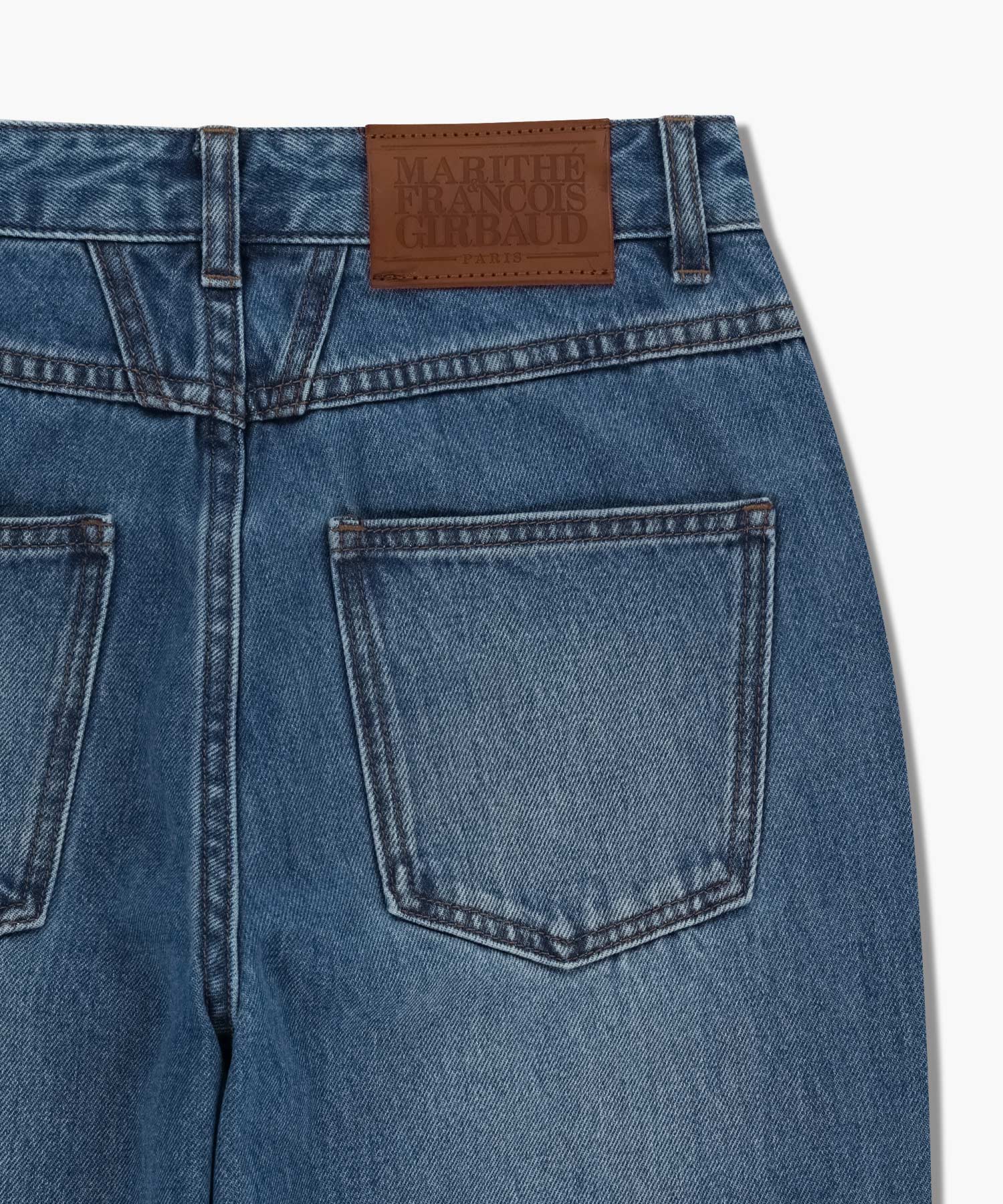 W HIGH STRAIGHT DENIM PANTS