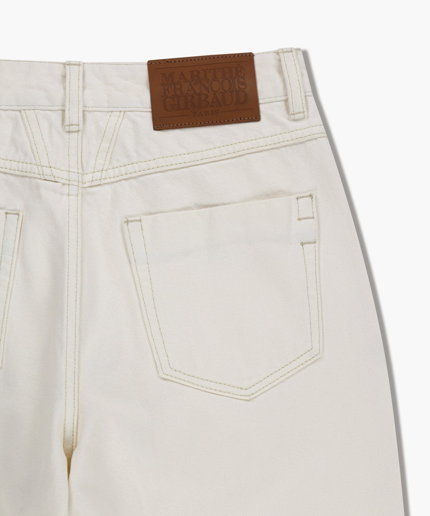 W LOW-WAIST TUCK WIDE DENIM PANTS