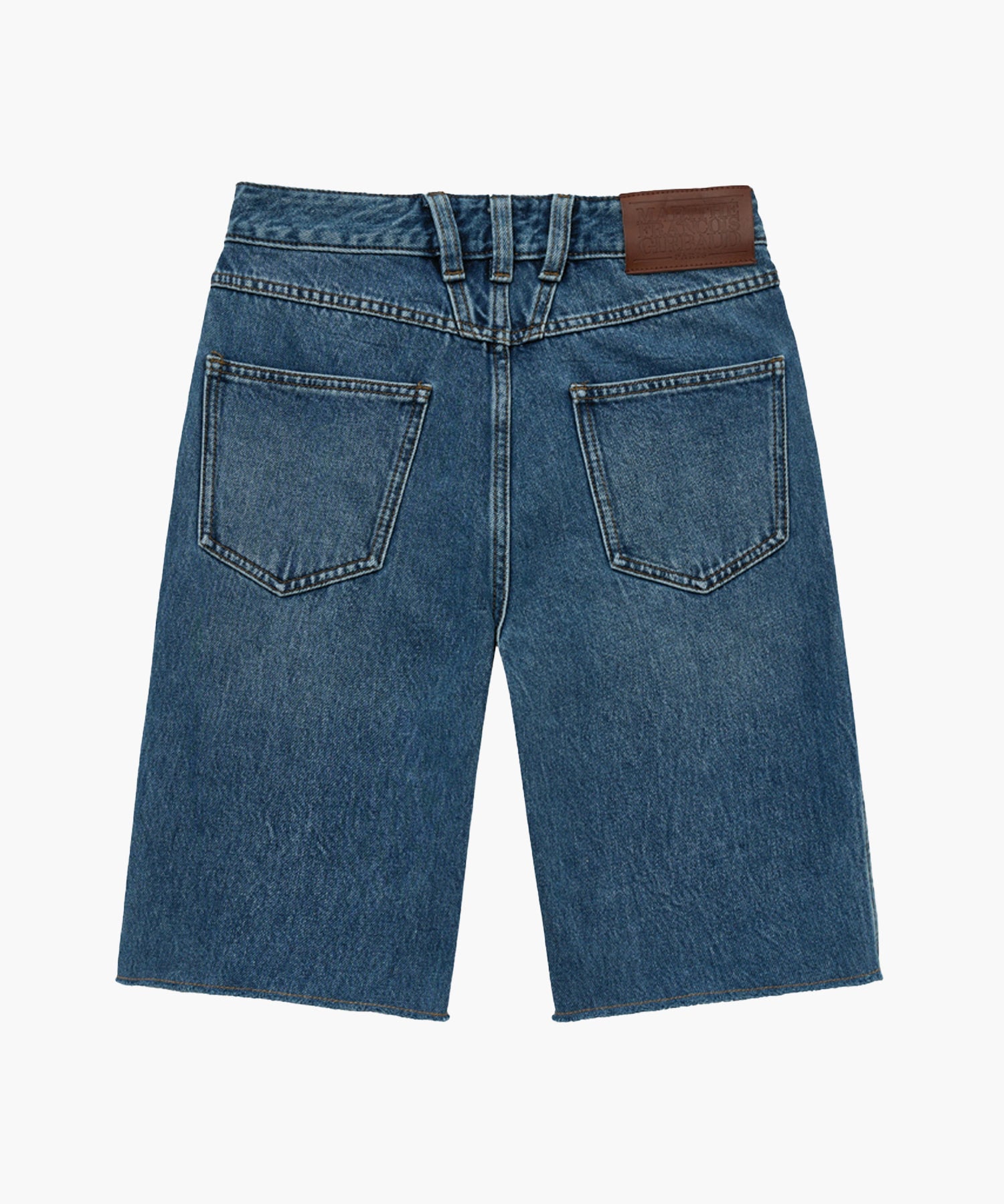 W X-POCKET RAW EDGE HALF DENIM PANTS