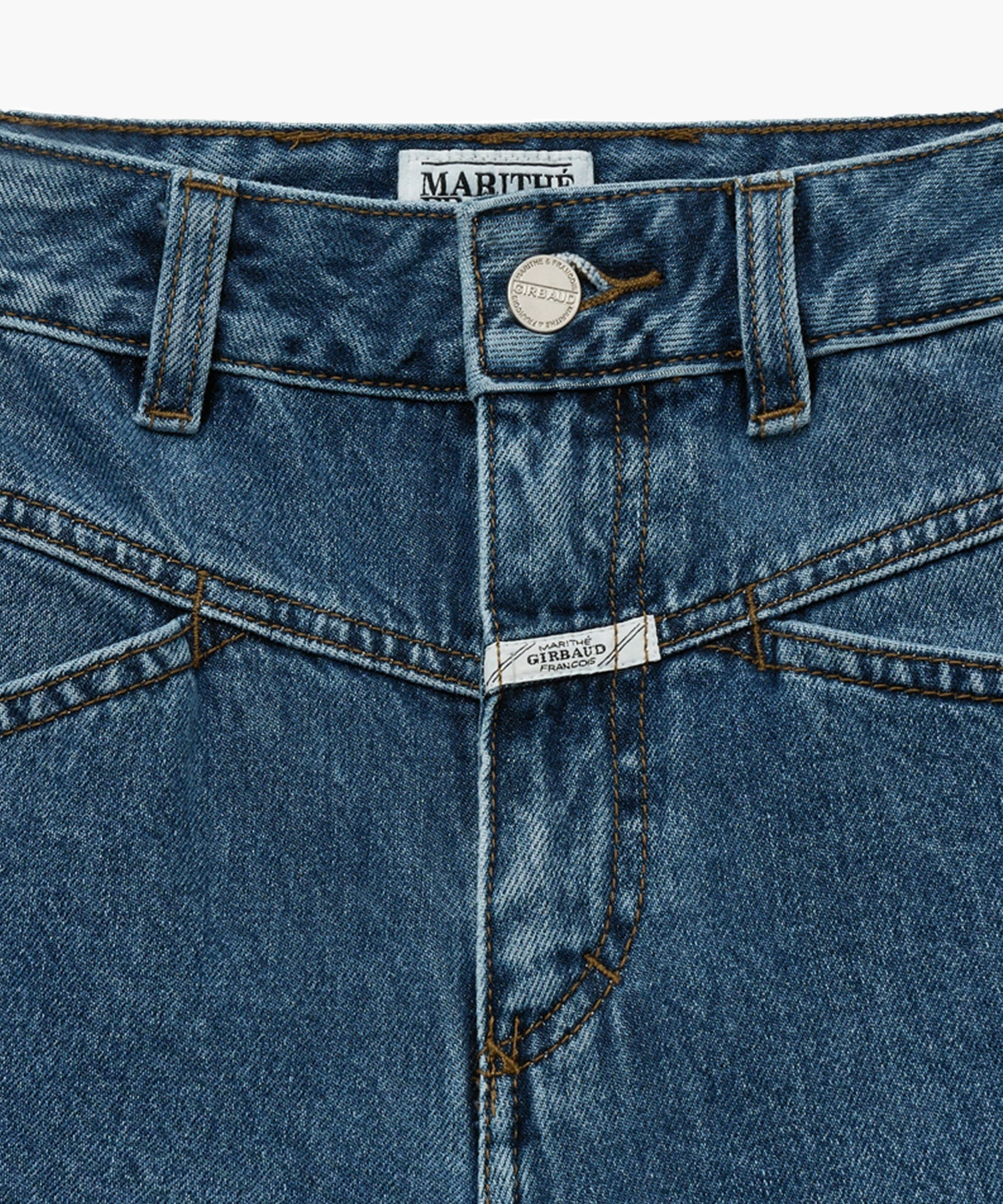 W X-POCKET RAW EDGE HALF DENIM PANTS