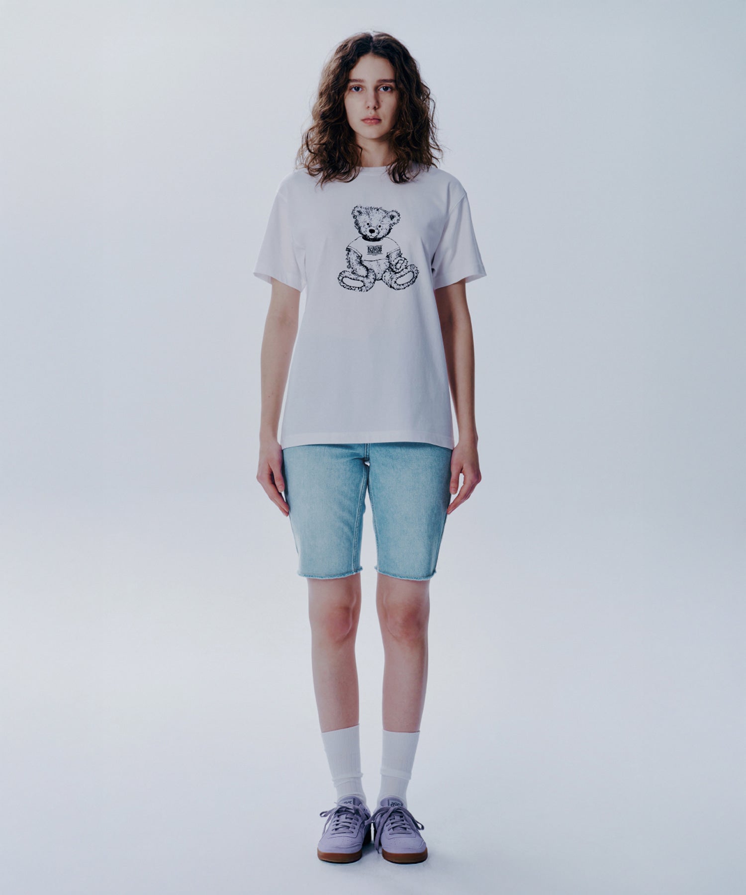 W X-POCKET RAW EDGE HALF DENIM PANTS