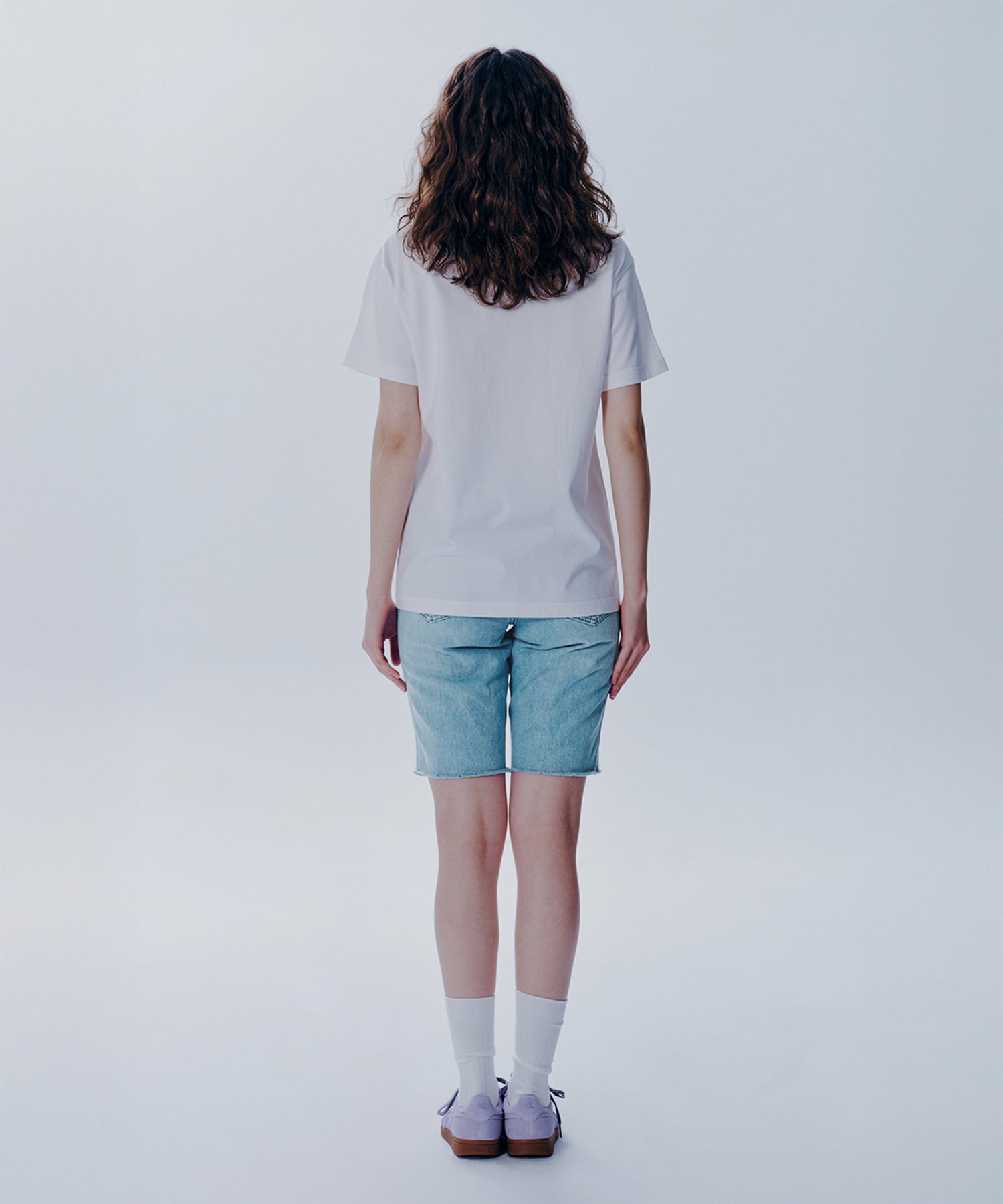 W X-POCKET RAW EDGE HALF DENIM PANTS