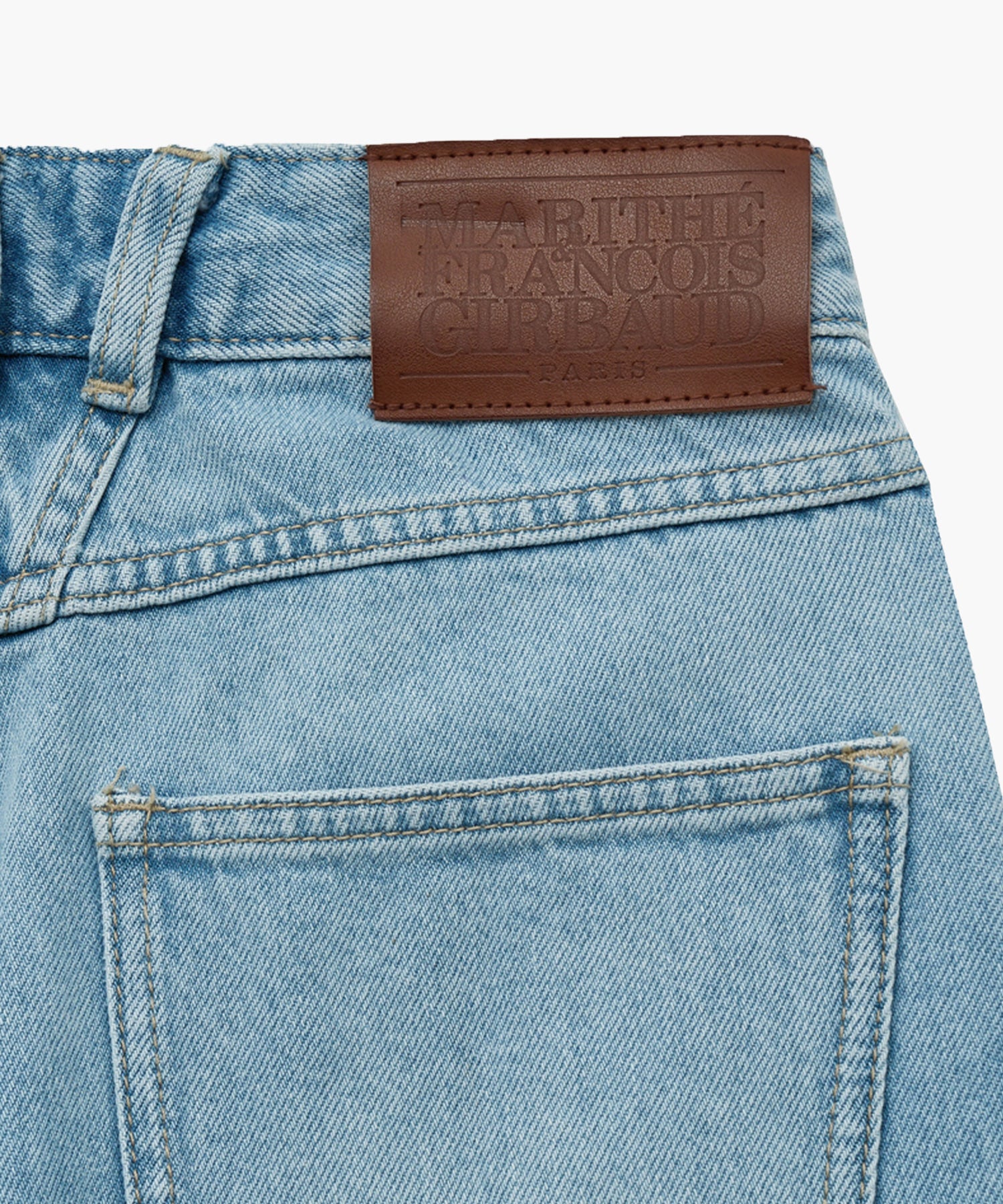 W X-POCKET RAW EDGE HALF DENIM PANTS
