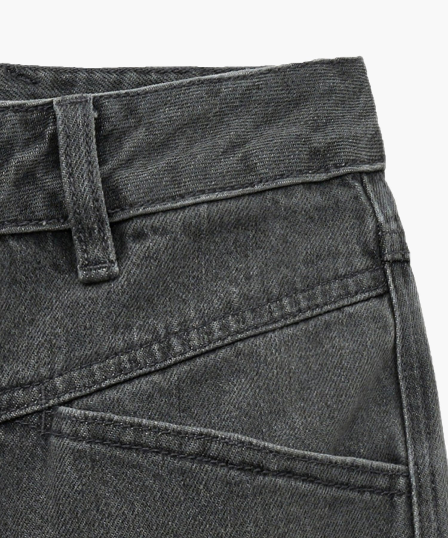 W X-POCKET RAW EDGE HALF DENIM PANTS