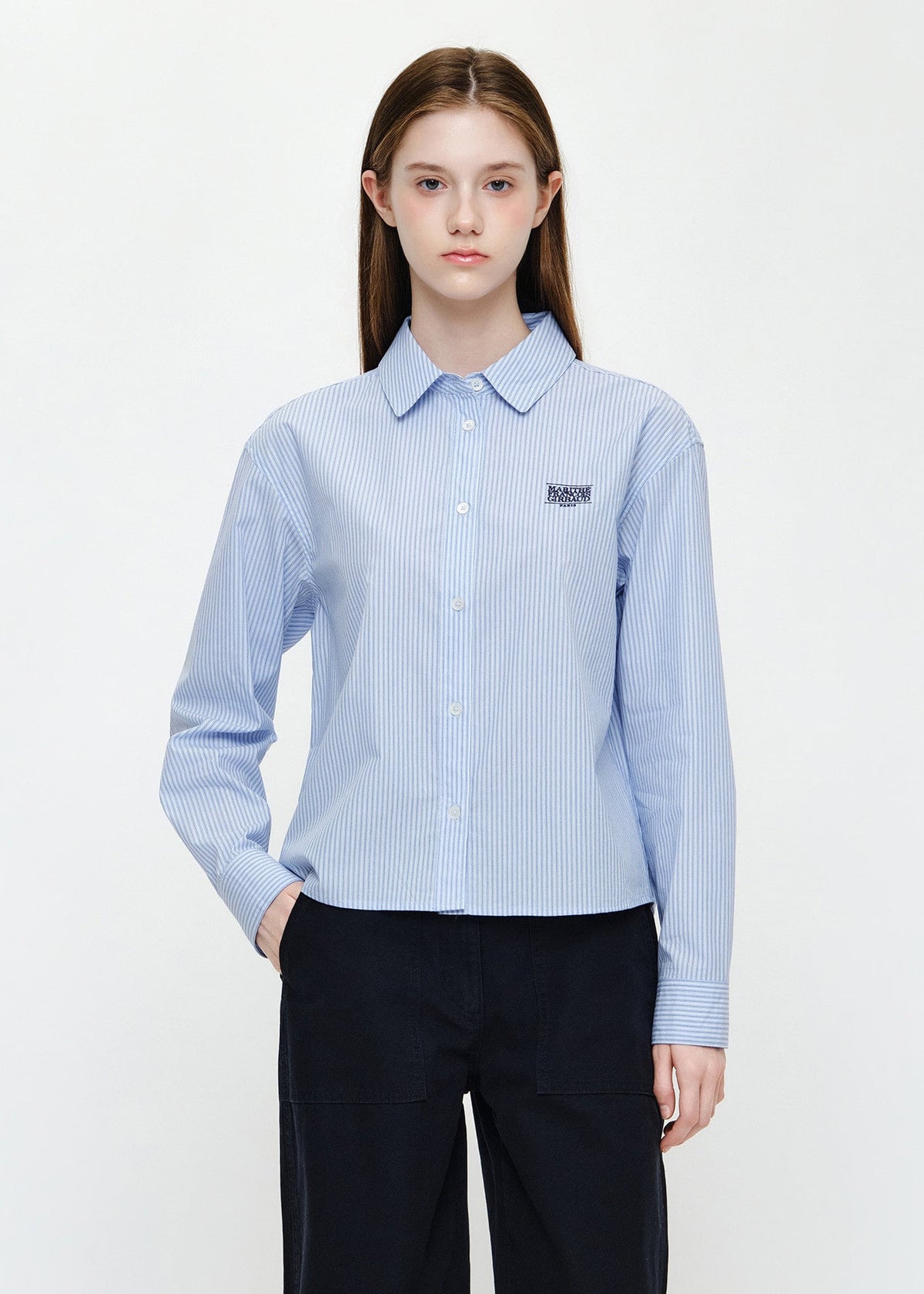 W MICRO CLASSIC LOGO COTTON SHIRT