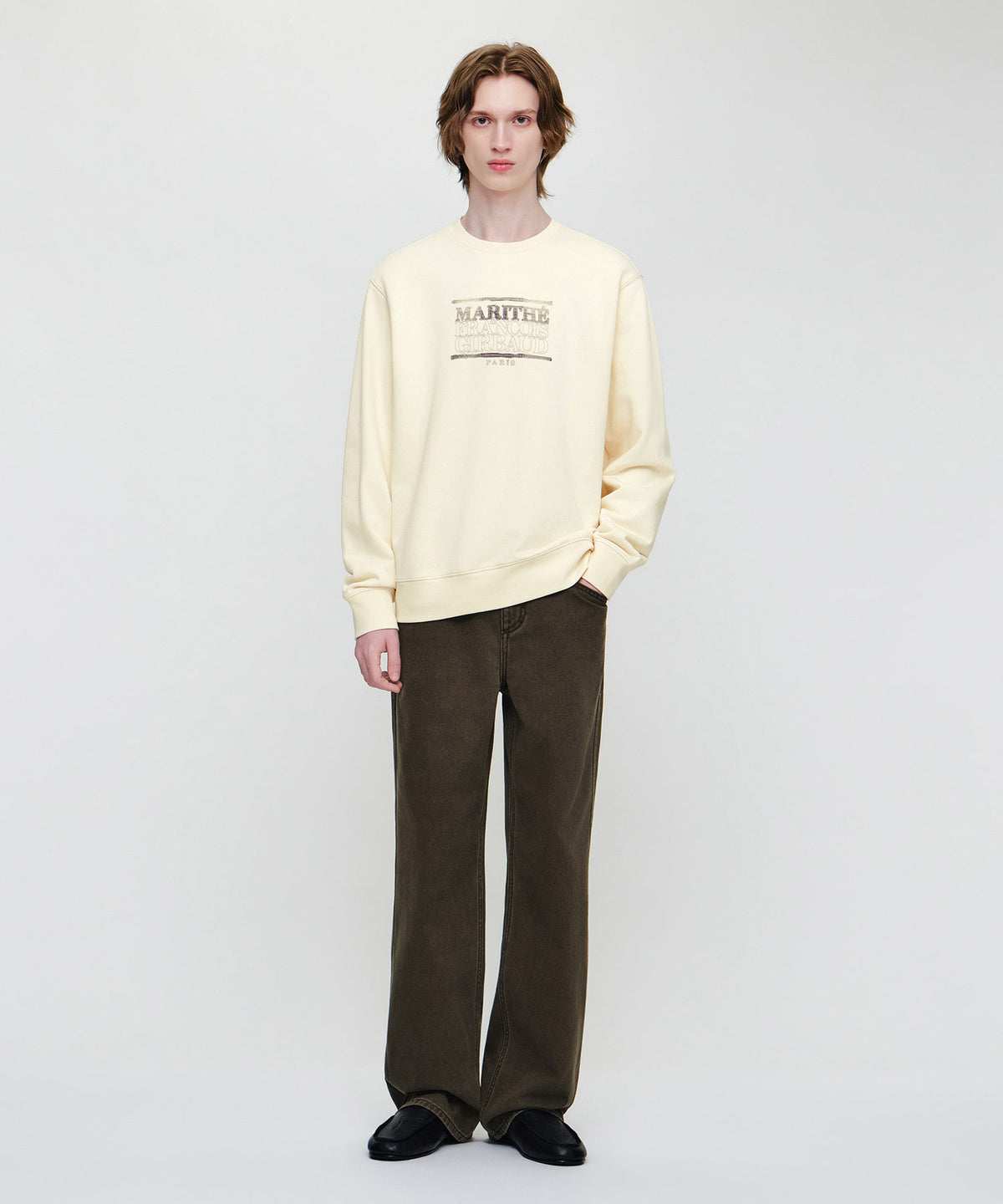 [REGEN] CLASSIC LOGO CHECK APPLIQUE SWEATSHIRT