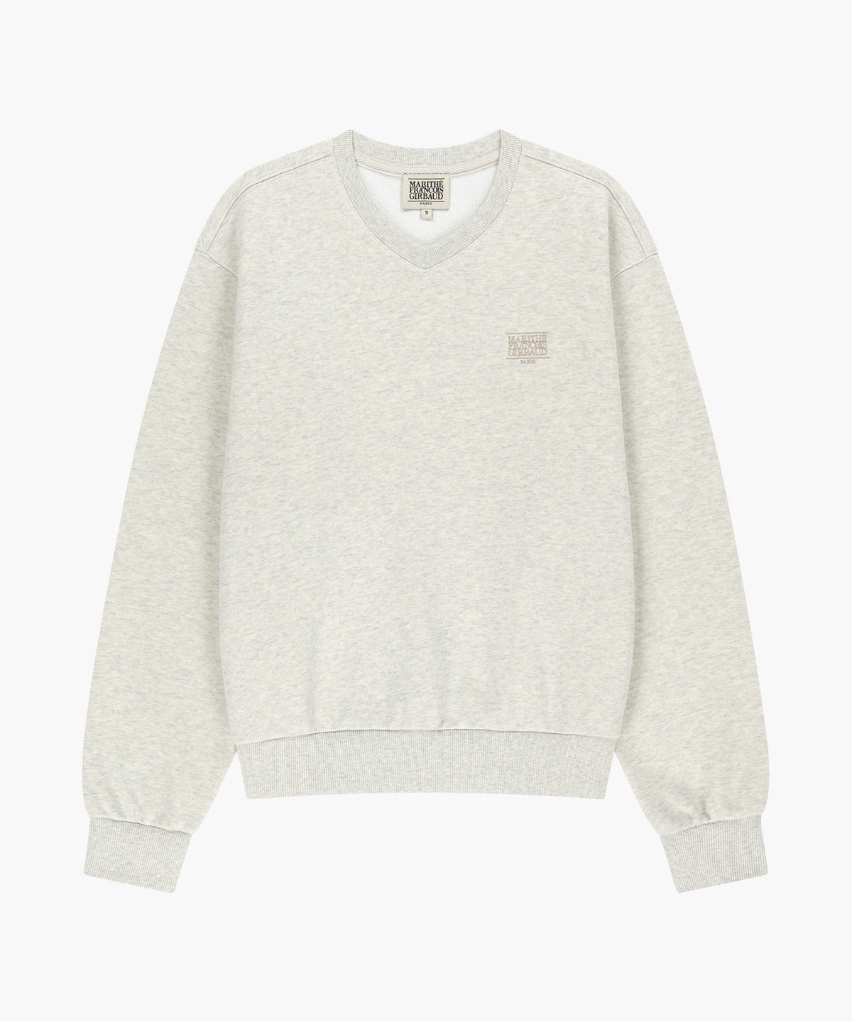 W SMALL CLASSIC LOGO V NECK BALLON SWEATSHIRT