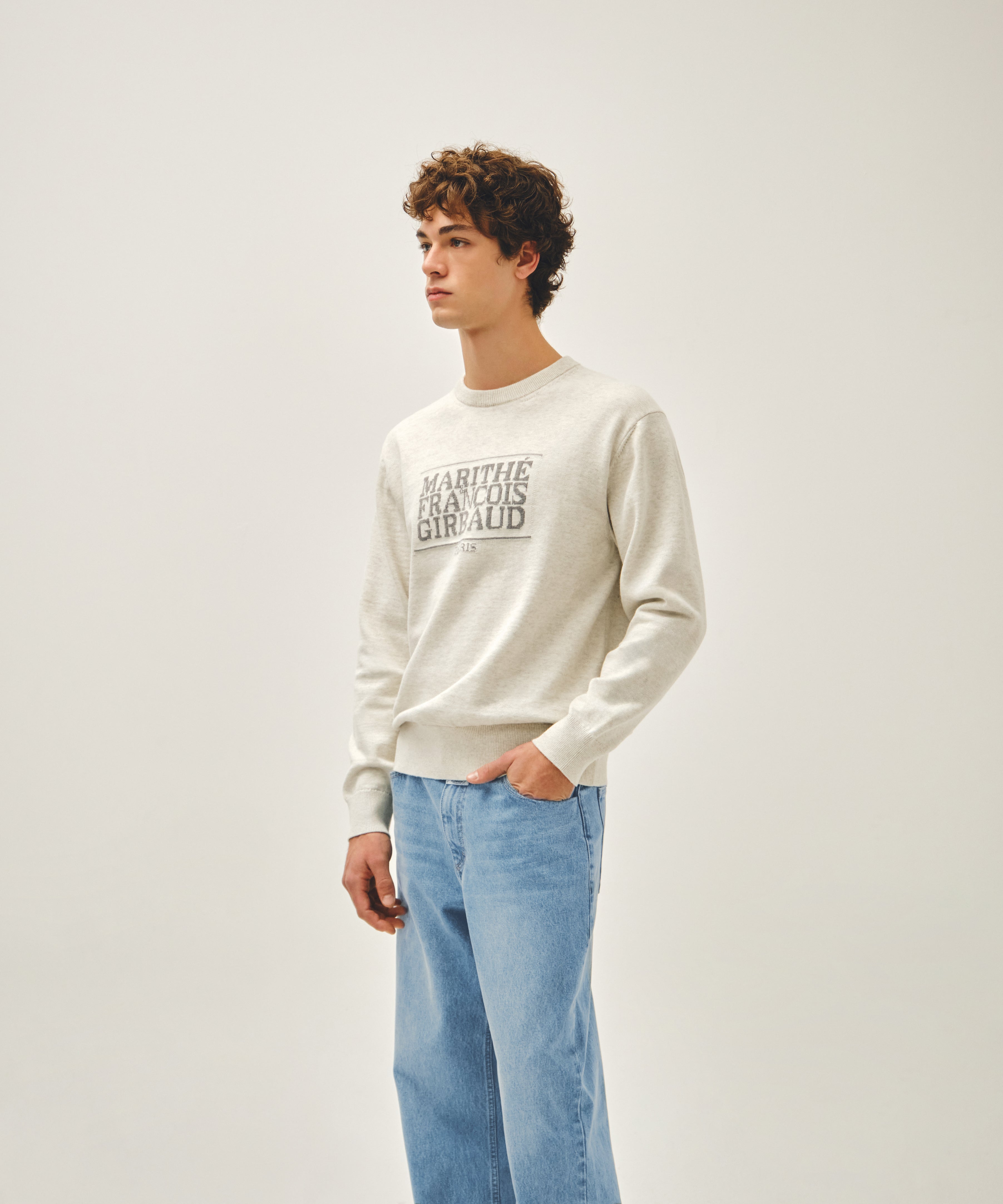 M SEMI-WIDE FIT VINTAGE WASHED DENIM PANTS