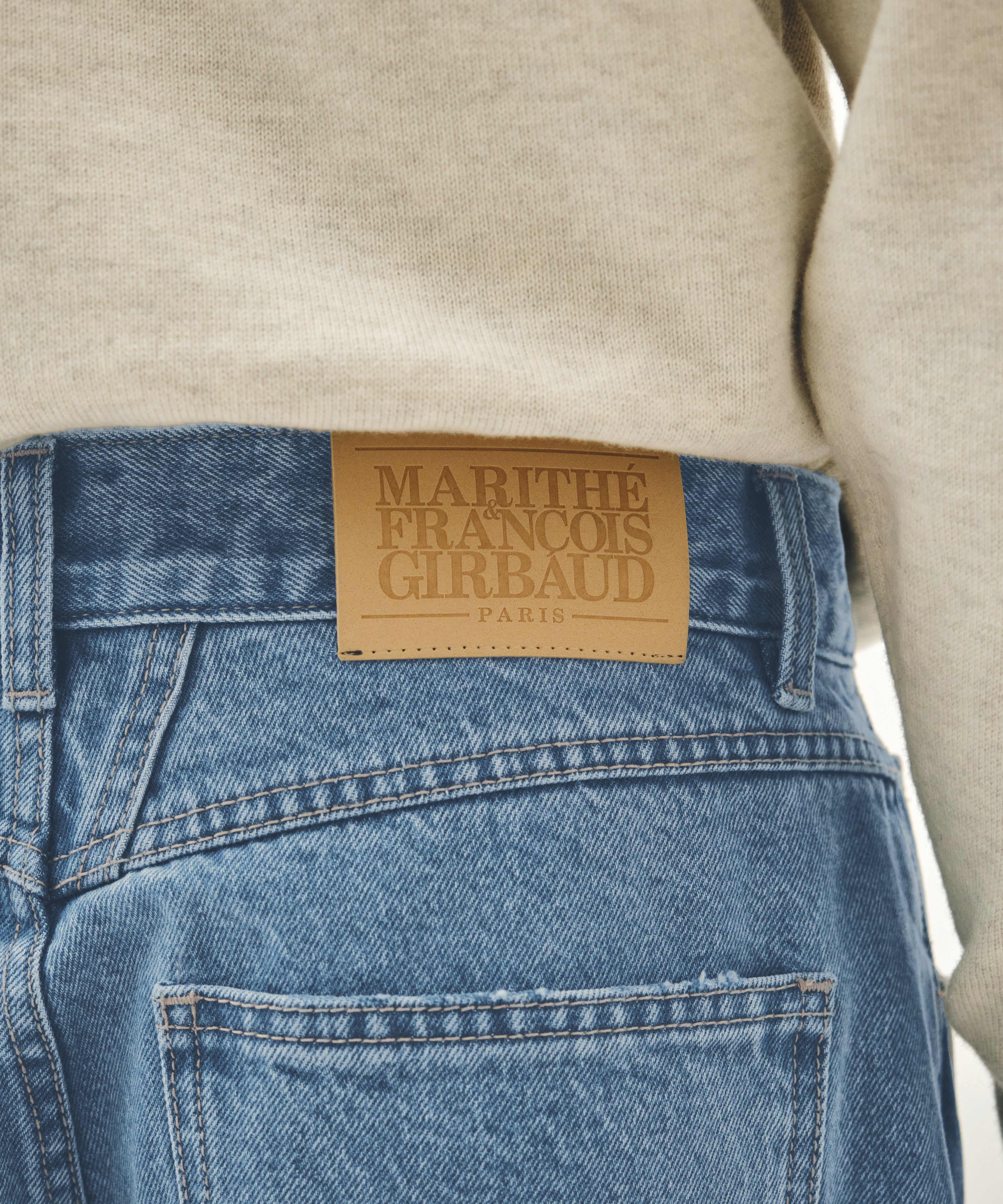 M SEMI-WIDE FIT VINTAGE WASHED DENIM PANTS