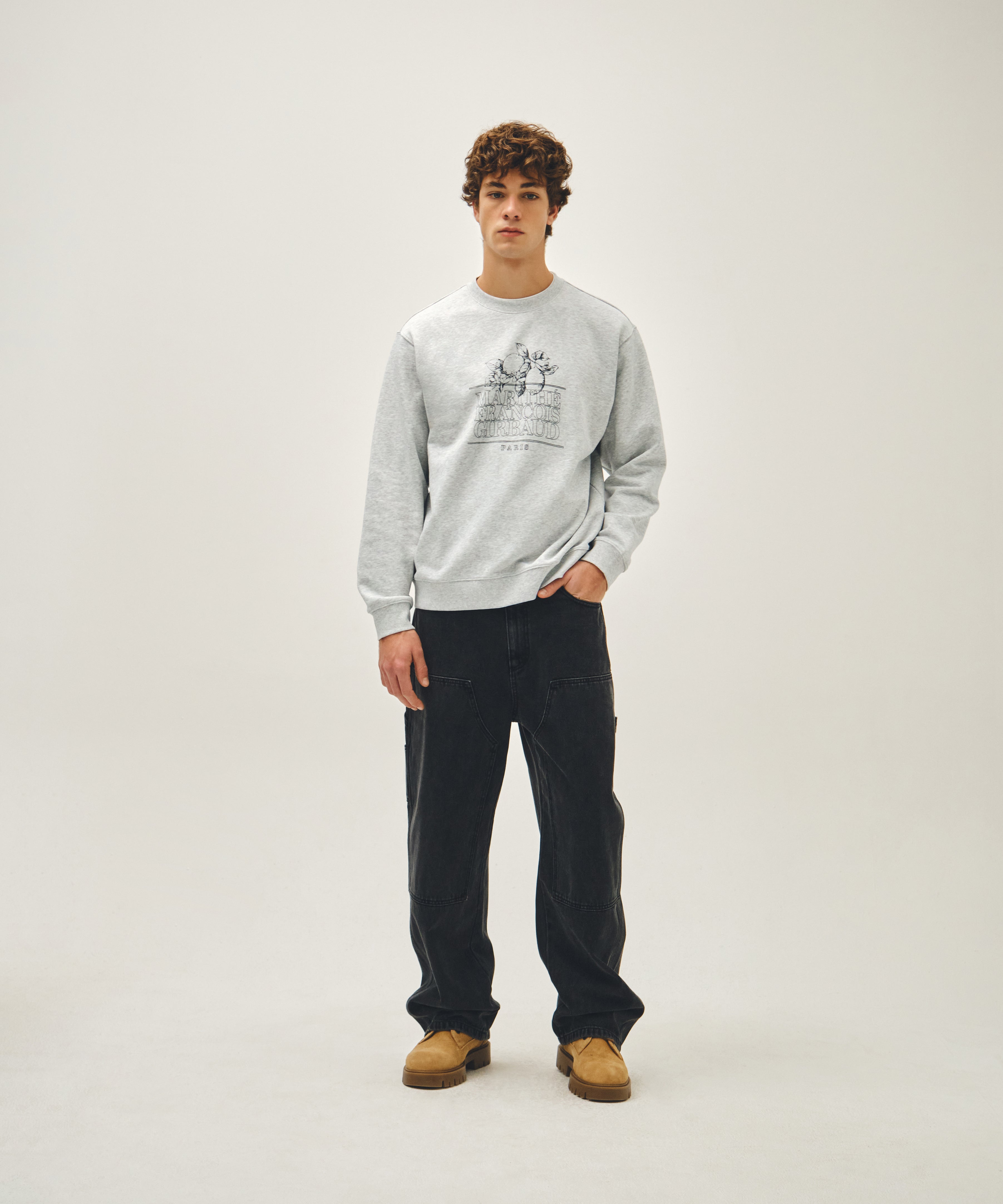 M DOUBLE KNEE DENIM PANTS