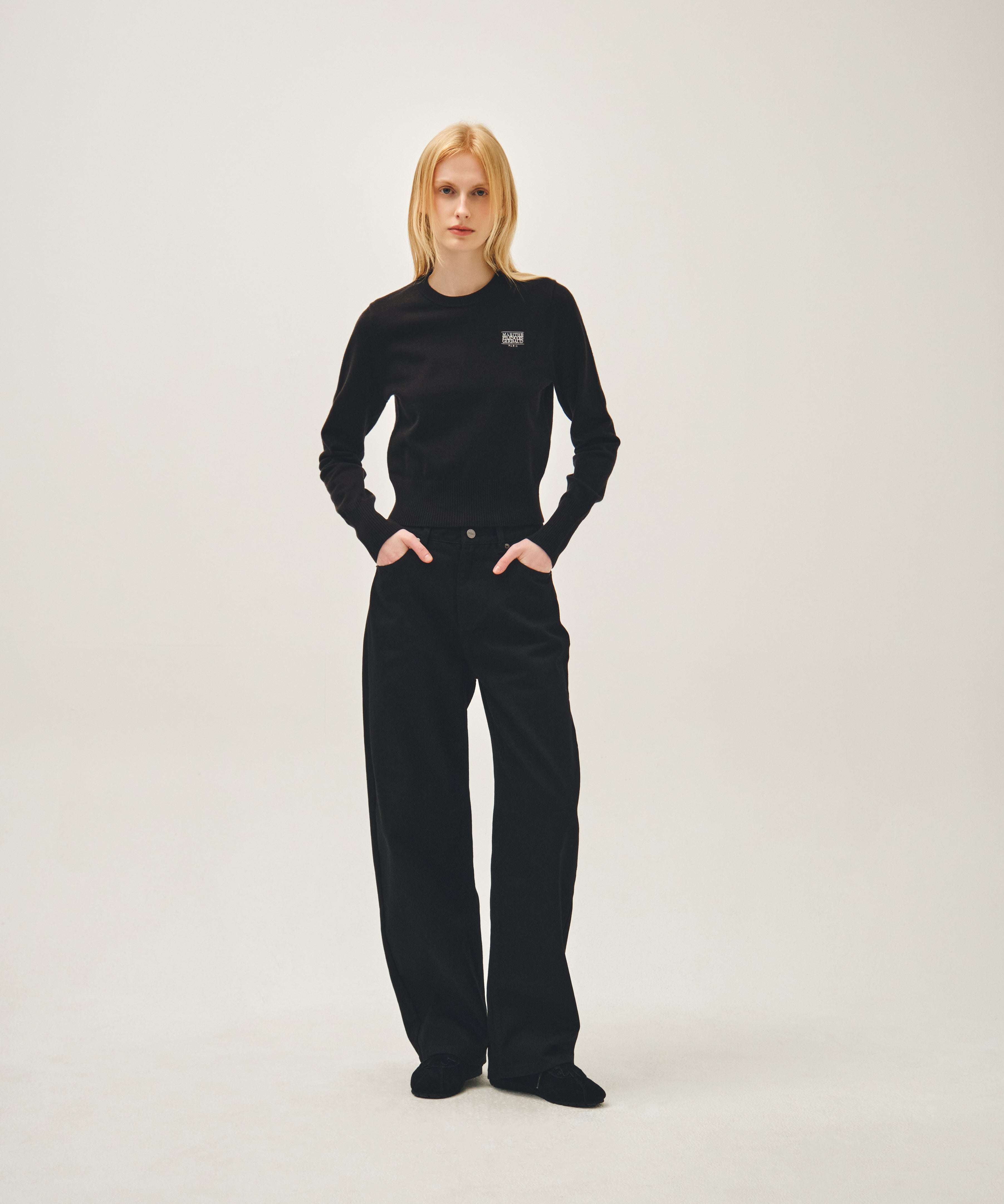 W CURVED DENIM PANTS