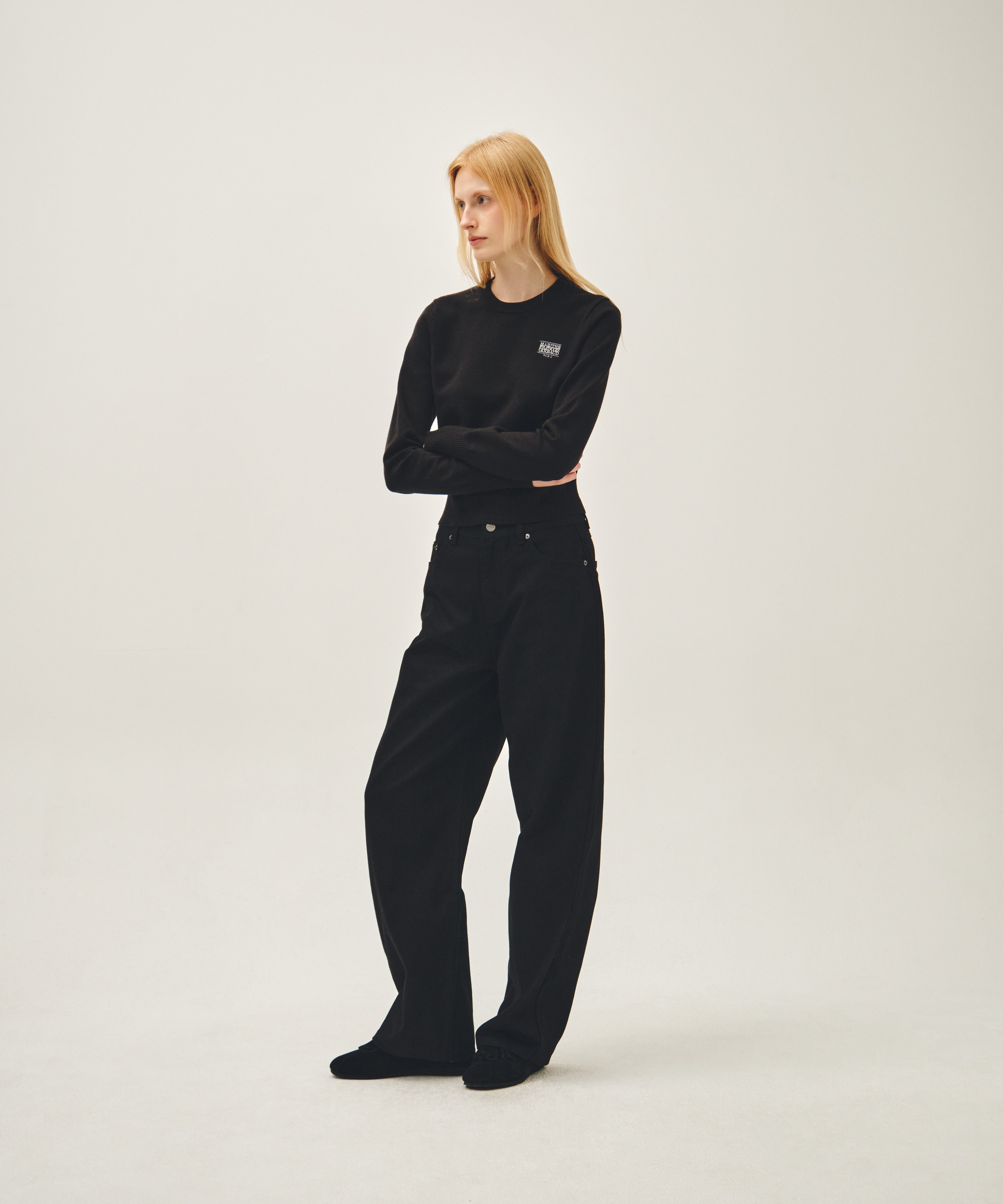 W CURVED DENIM PANTS