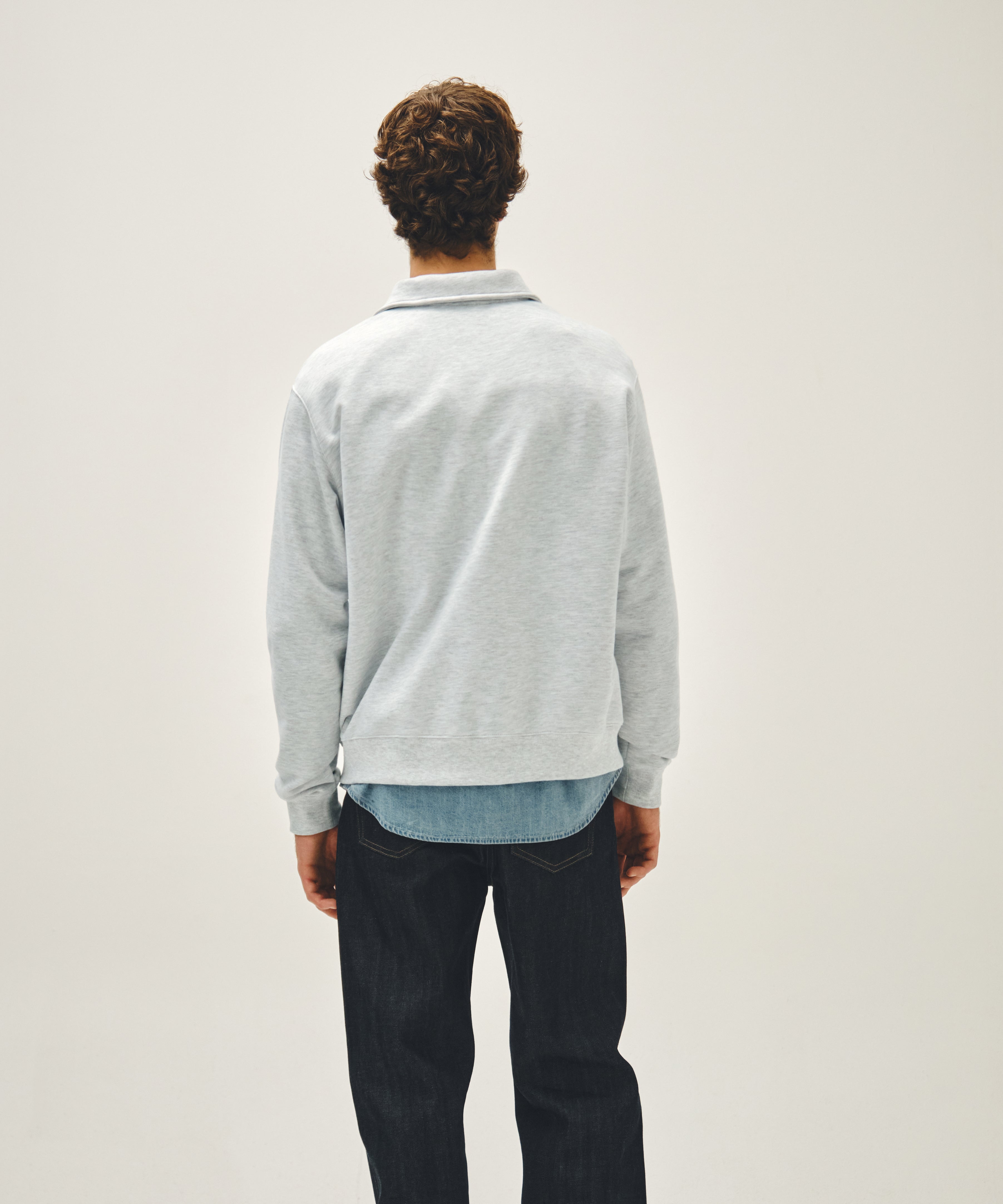 SMALL CLASSIC LOGO HALF ZIPUP SWEATSHIRT