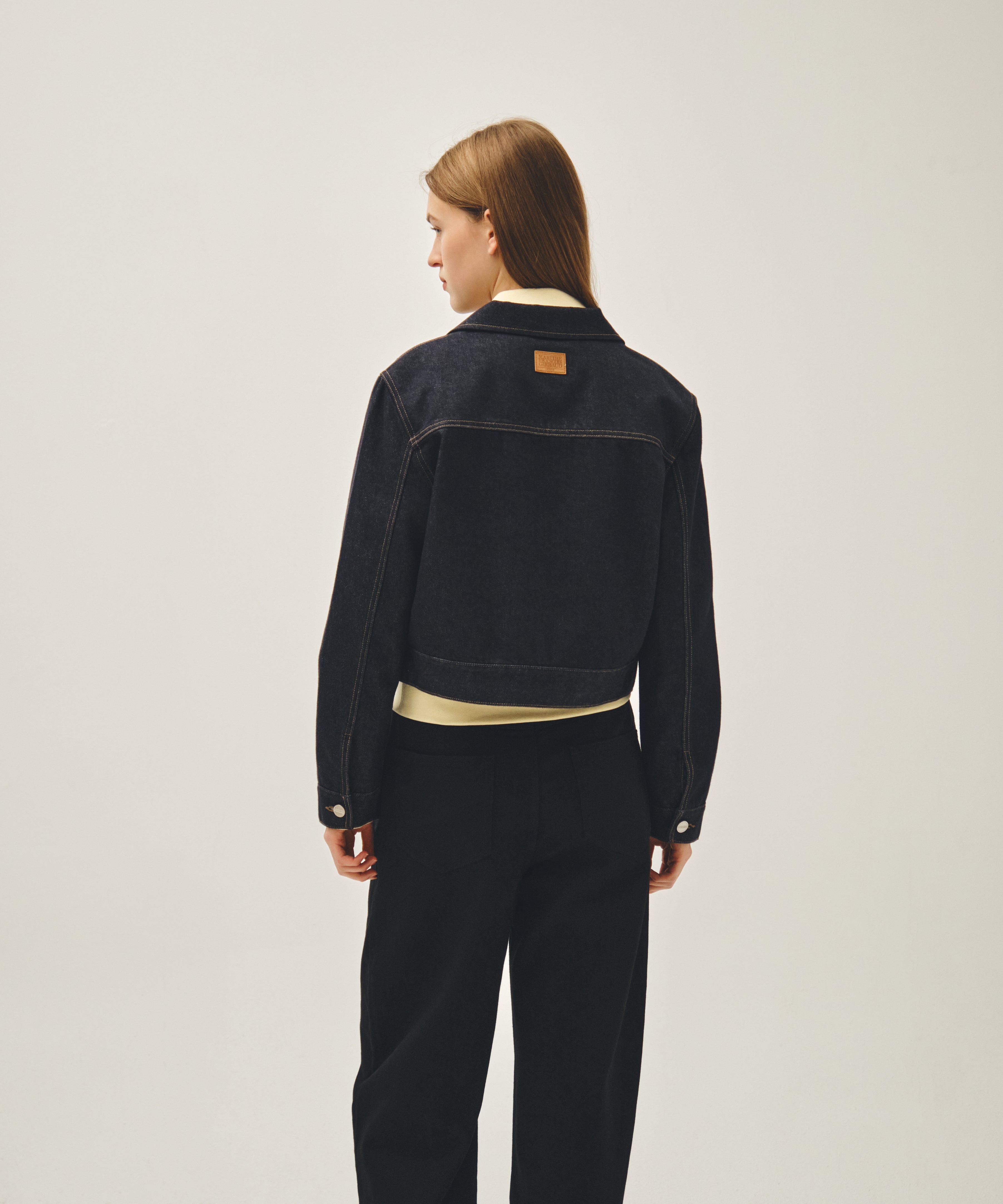 W CROP DENIM BLOUSON JACKET