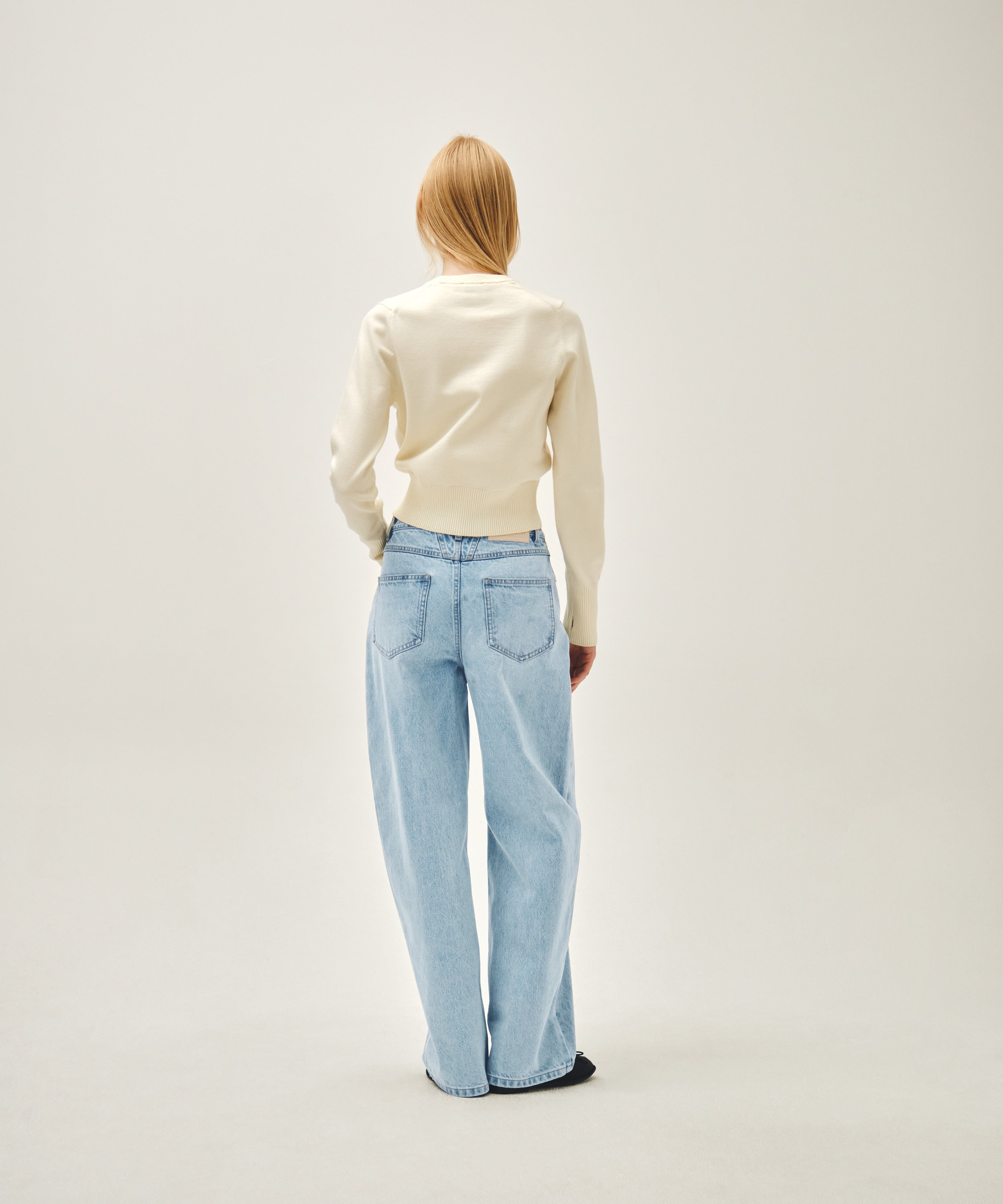 W CURVED DENIM PANTS