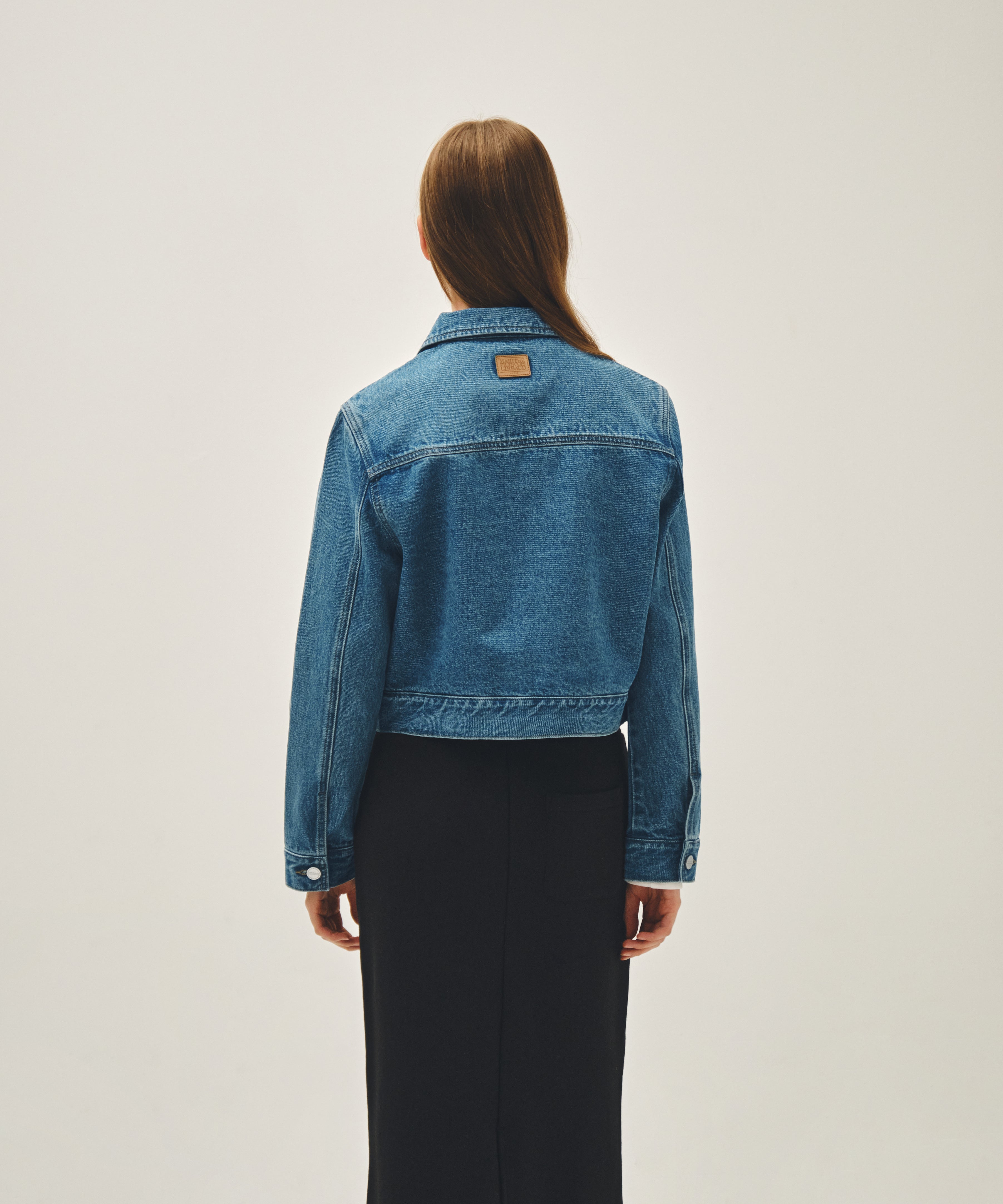 W CROP DENIM BLOUSON JACKET
