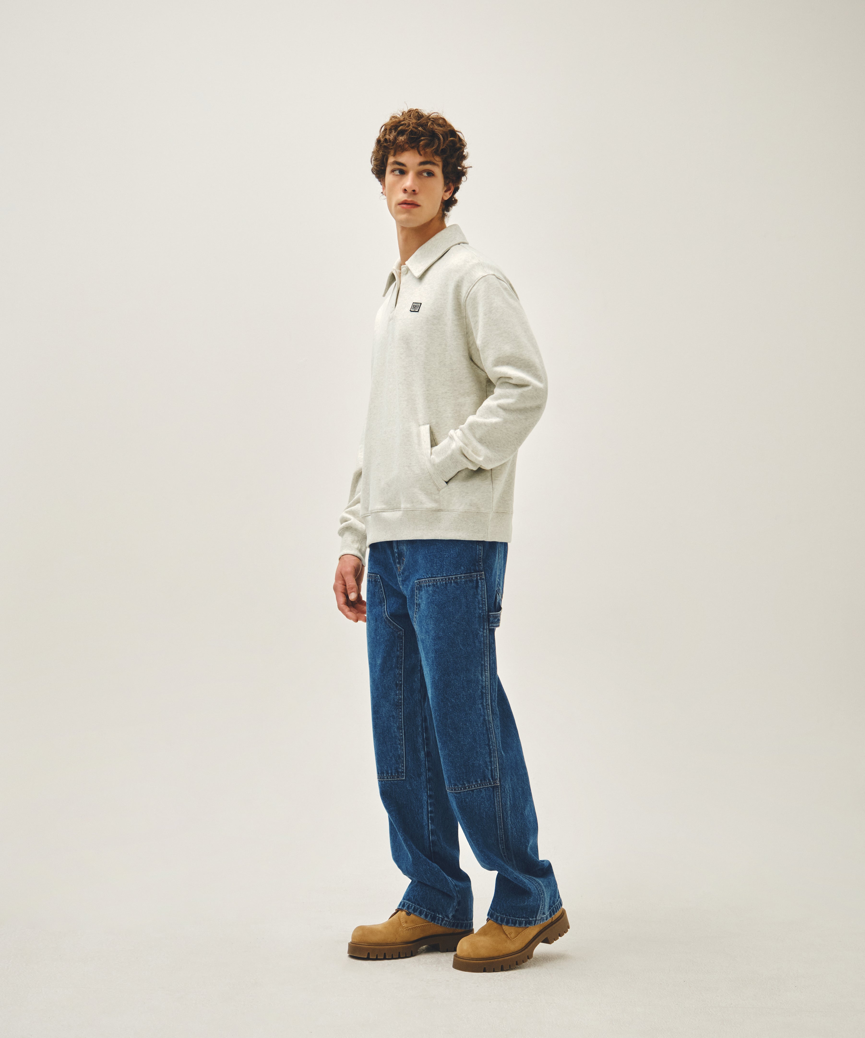 M DOUBLE KNEE DENIM PANTS