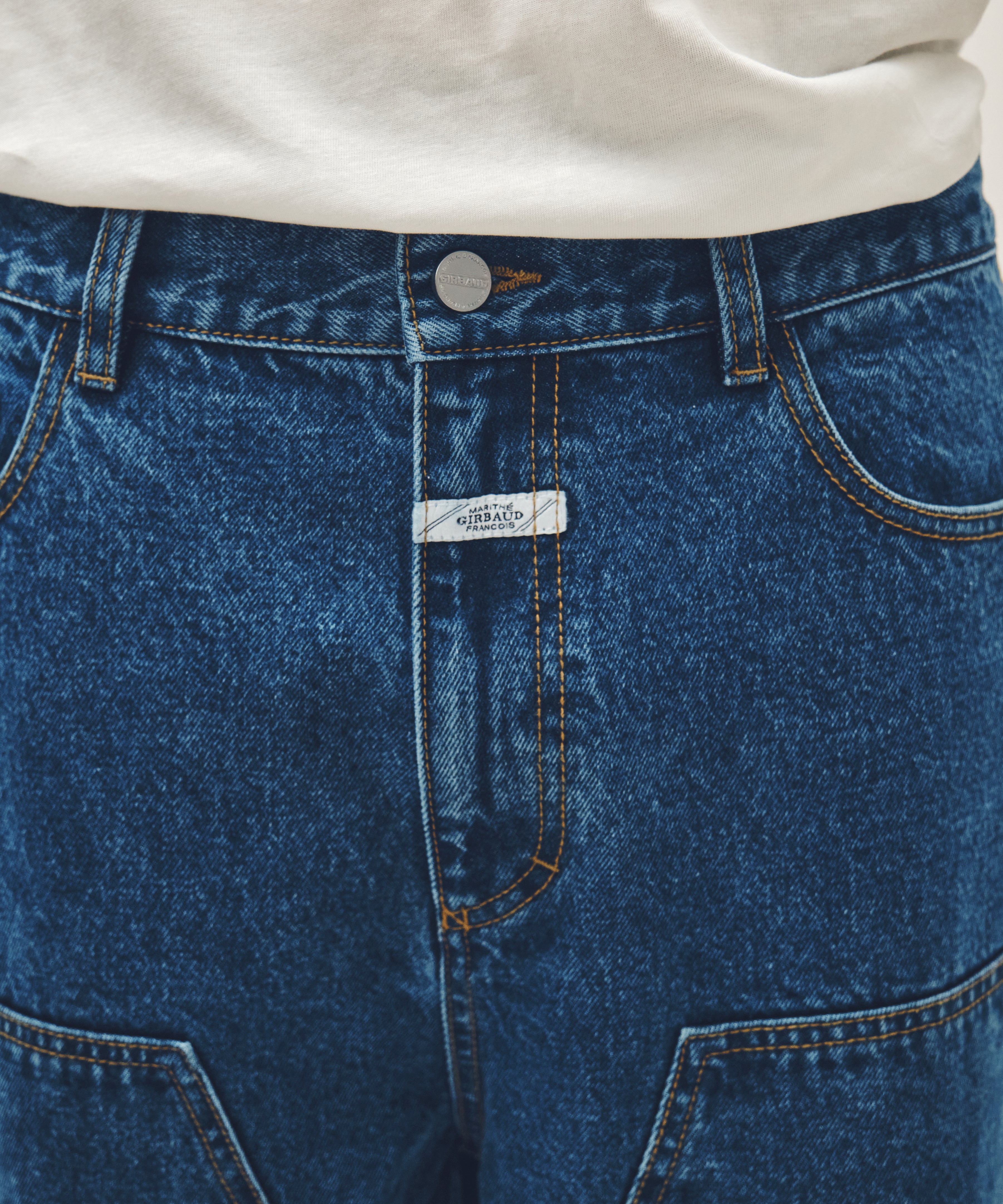 M DOUBLE KNEE DENIM PANTS