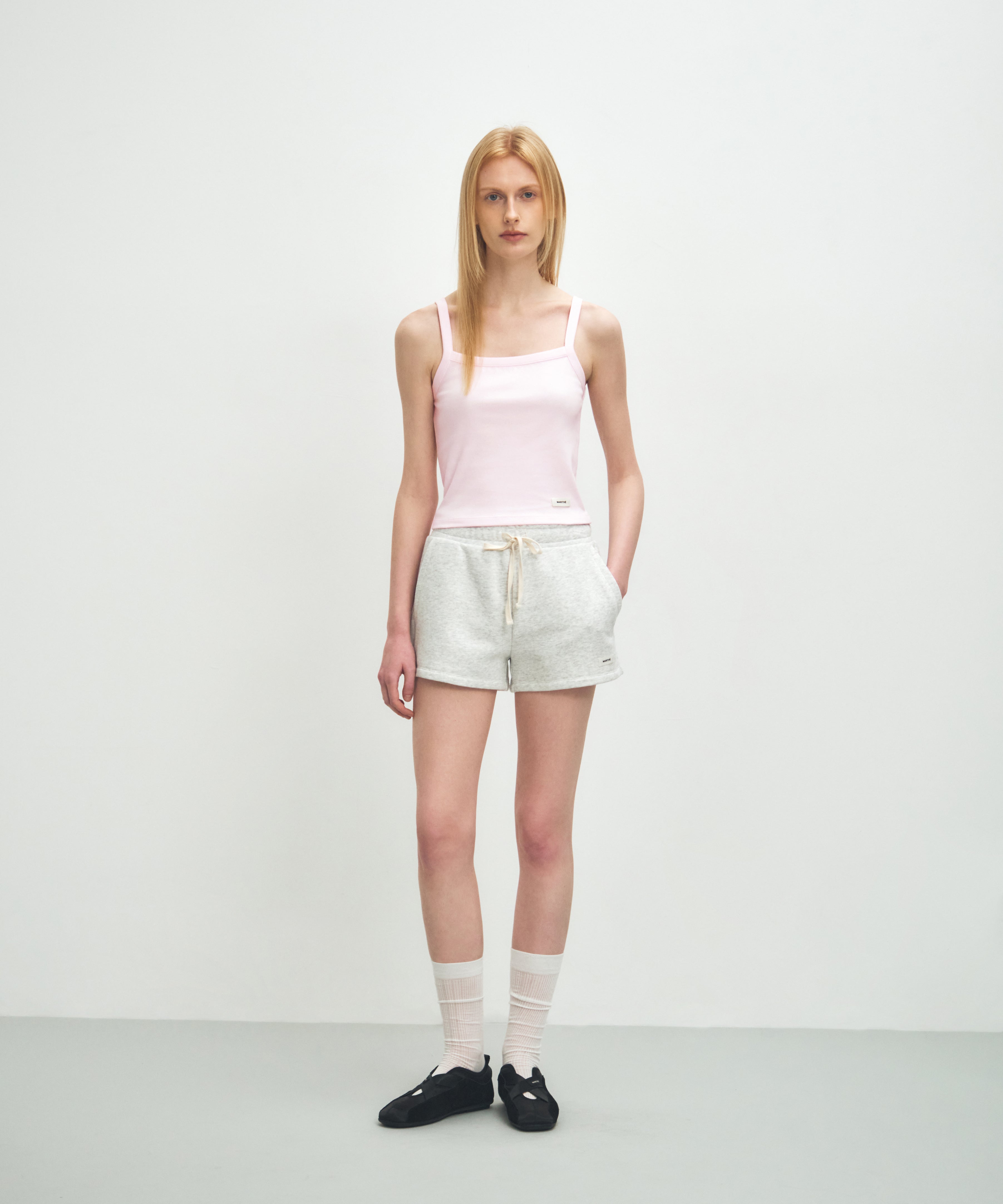 W BASIC STRING CROP SLEEVELESS