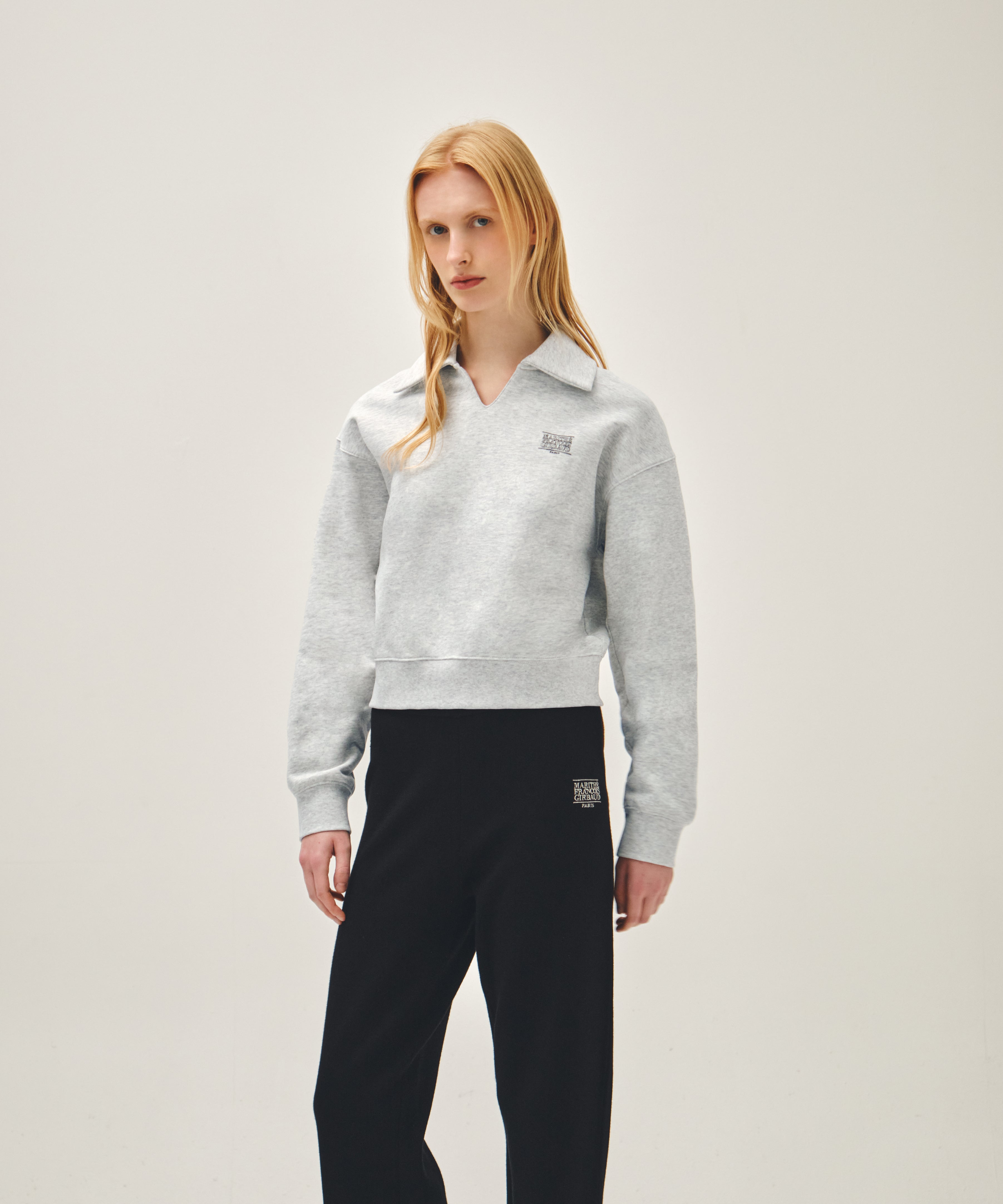 W DOODLE CLASSIC LOGO COLLAR SWEATSHIRT