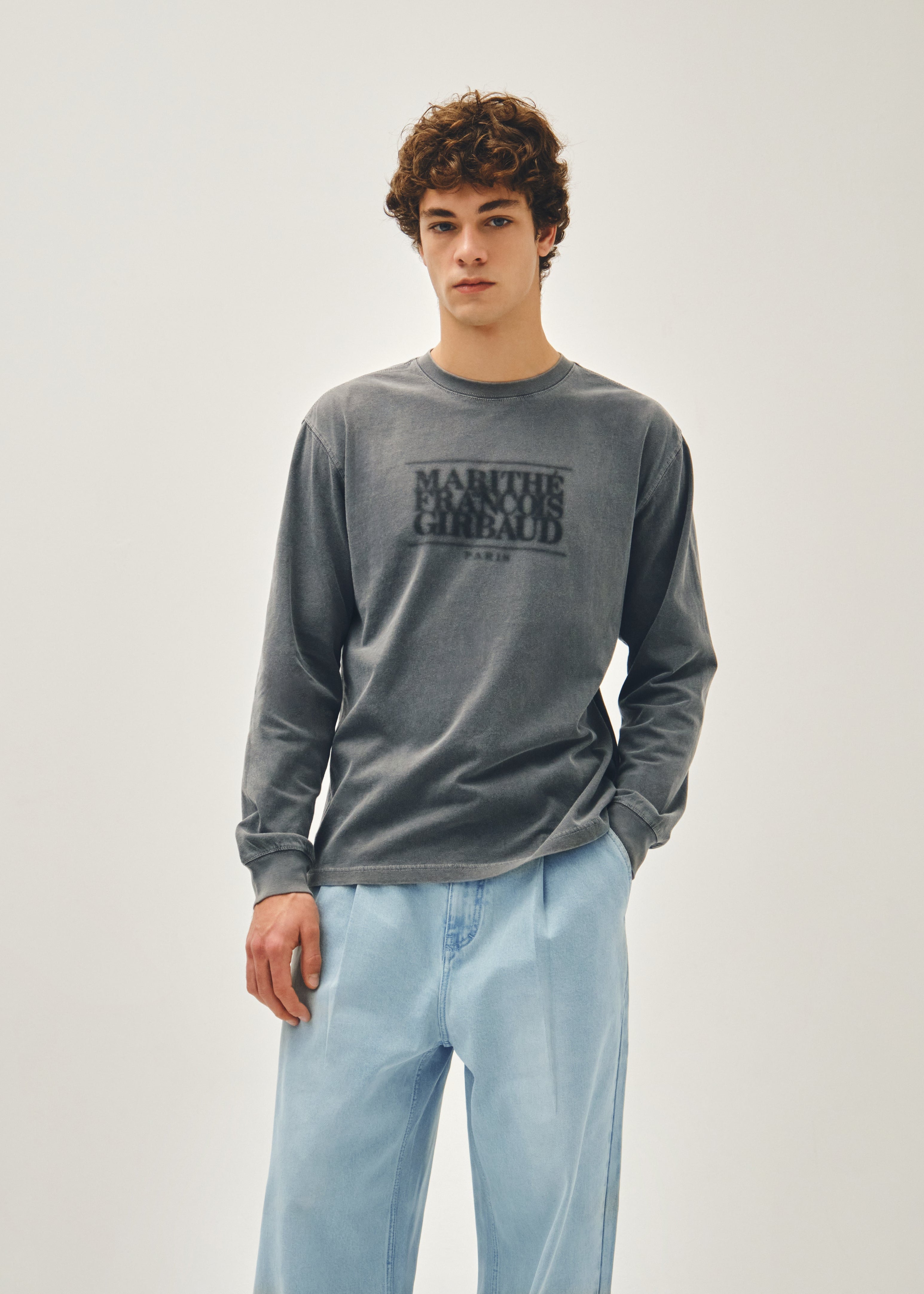CRACK CLASSIC LOGO DYEING LONG SLEEVE TEE