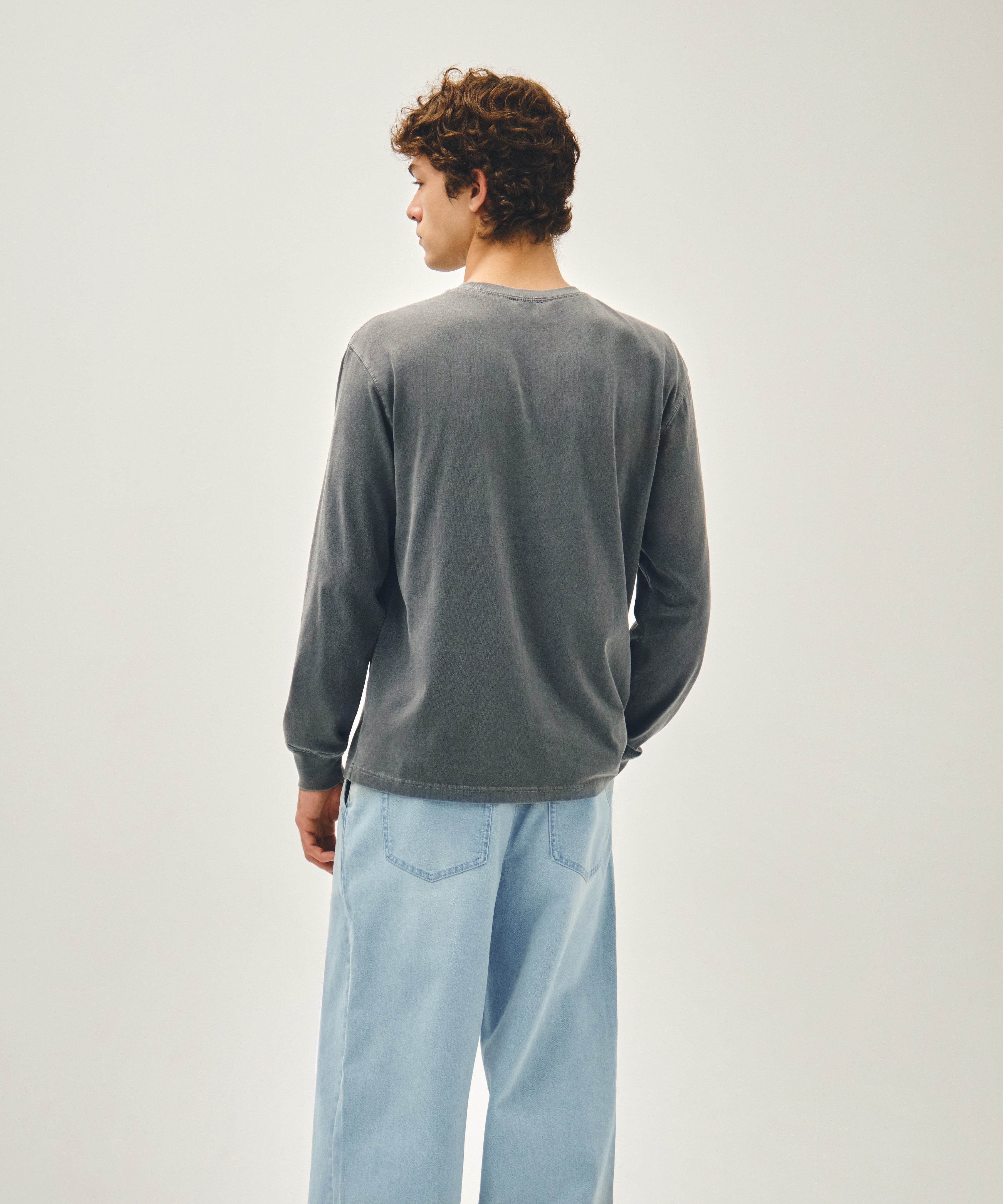 CRACK CLASSIC LOGO DYEING LONG SLEEVE TEE