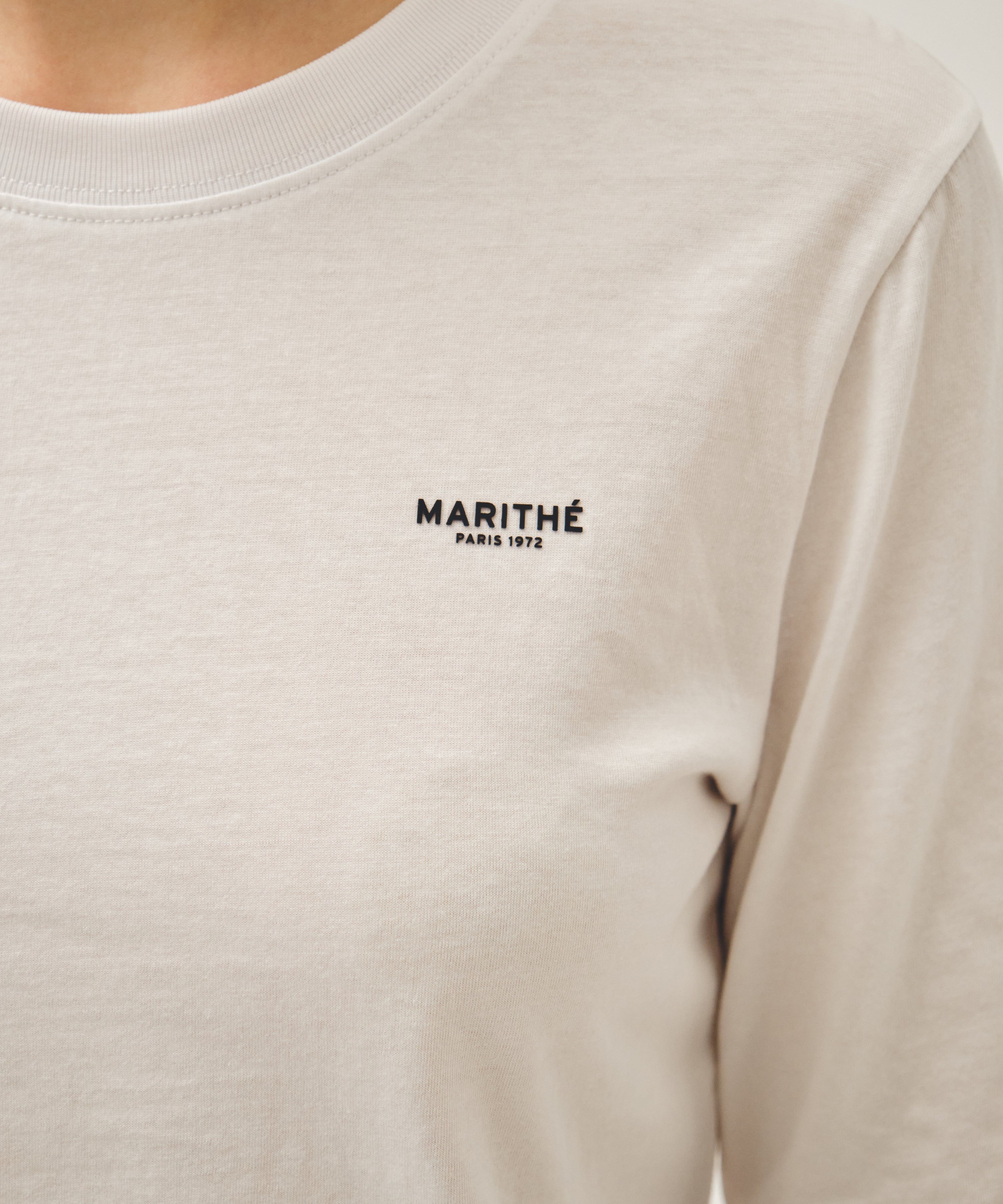 W REGULAR LOGO SLIM LONG SLEEVE TEE