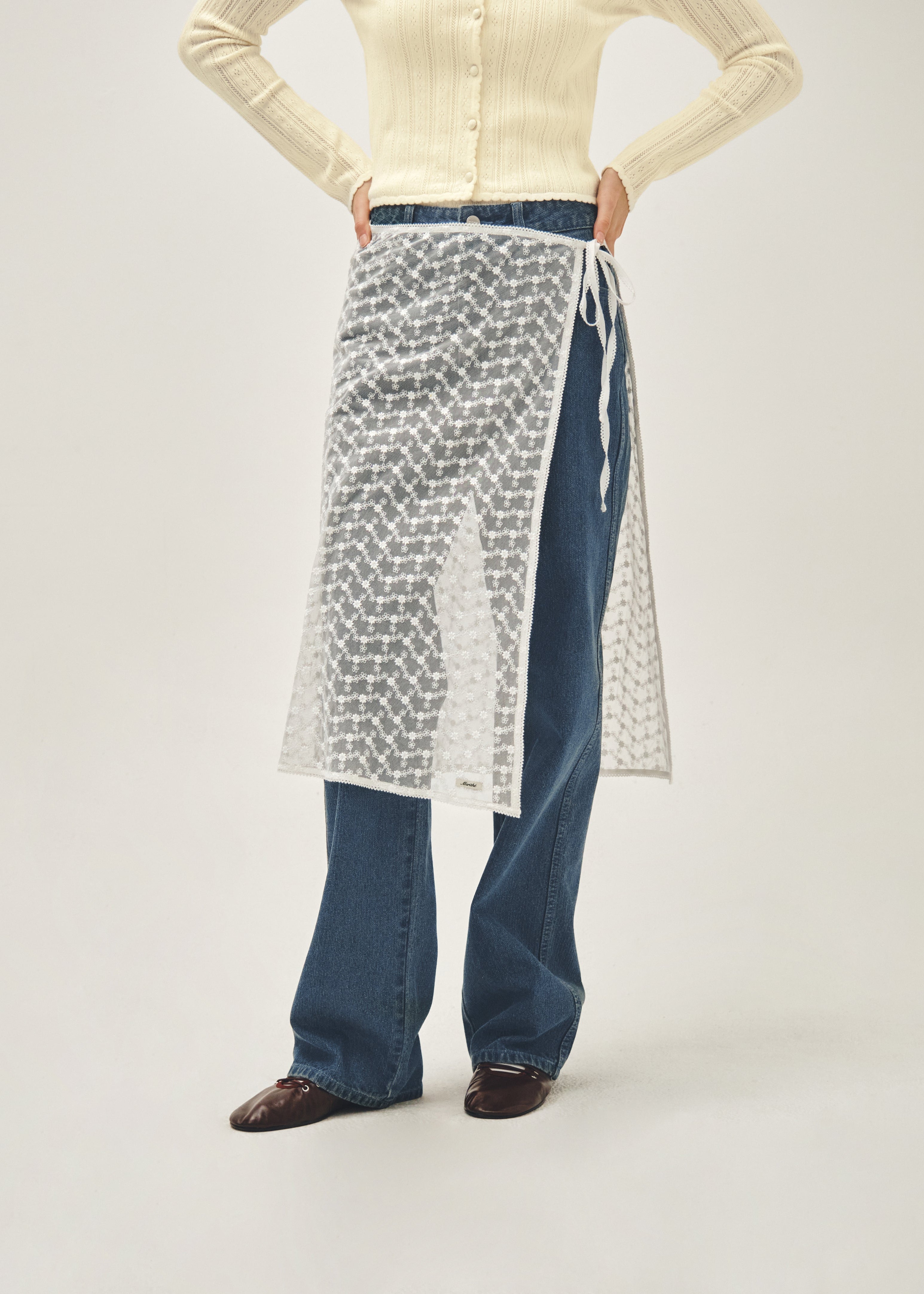 W LACE LAYERED SKIRT