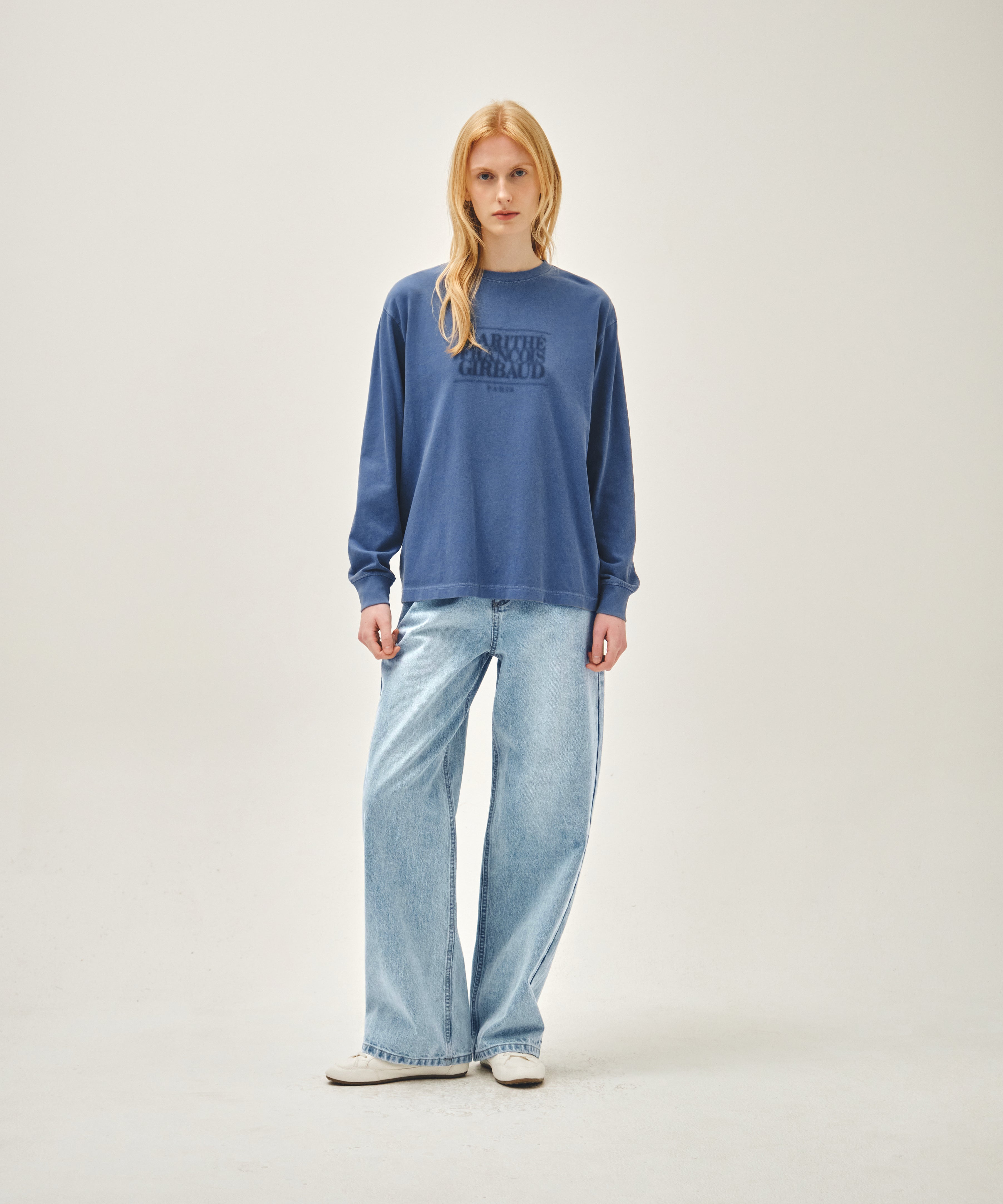 CRACK CLASSIC LOGO DYEING LONG SLEEVE TEE