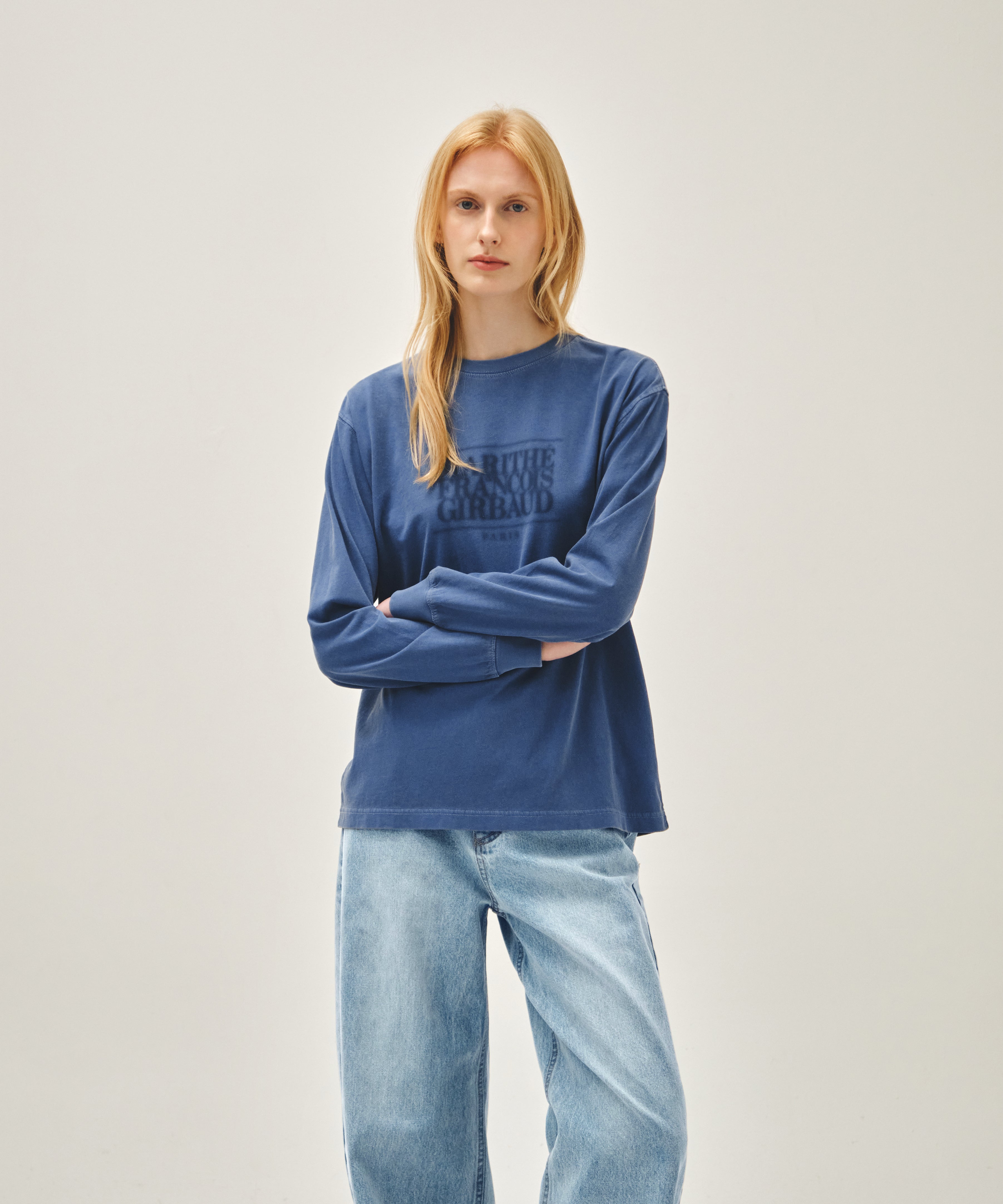 CRACK CLASSIC LOGO DYEING LONG SLEEVE TEE